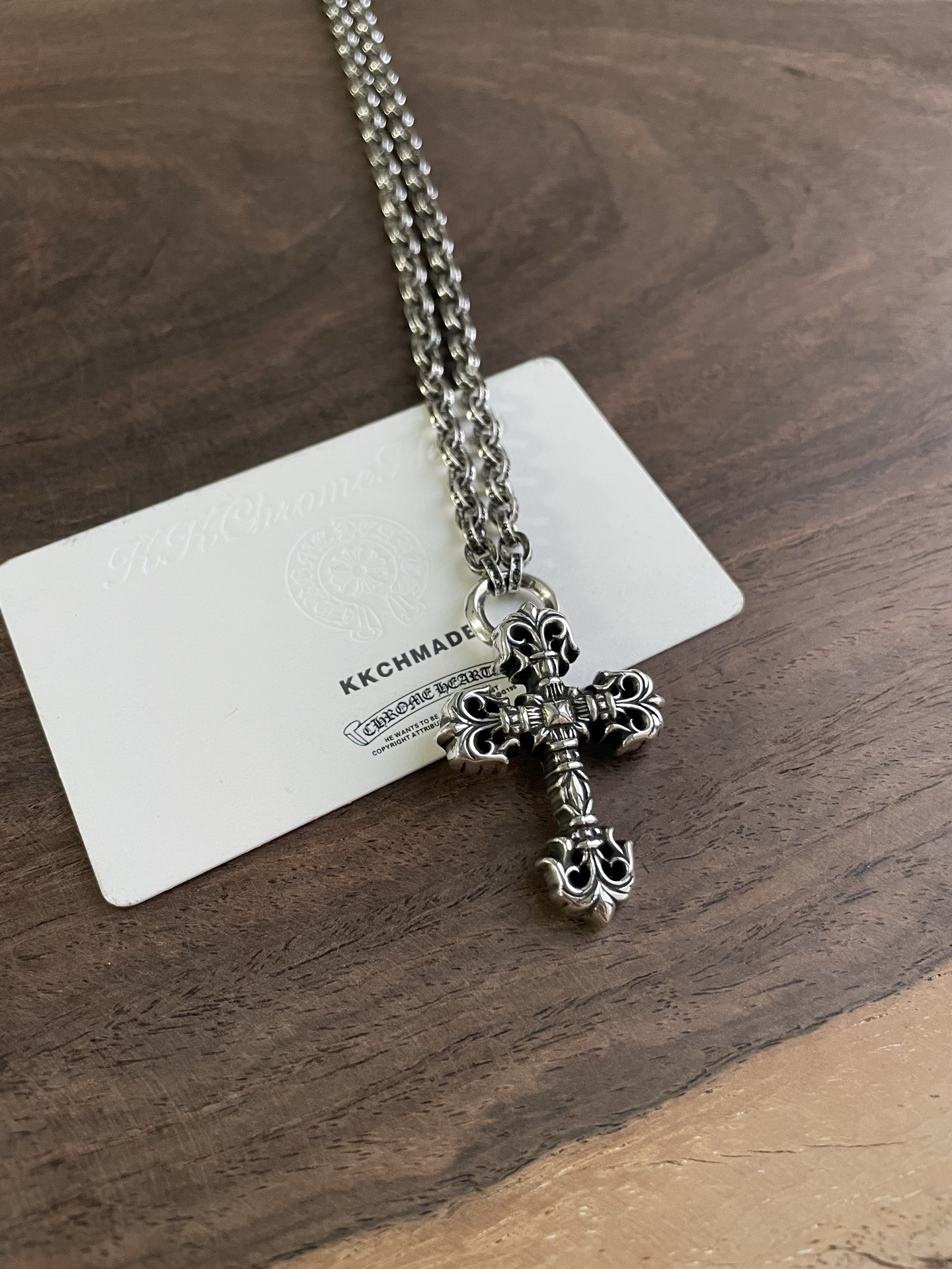 Customer order 🔝 Flame Cross + Letter Chain Binding Style