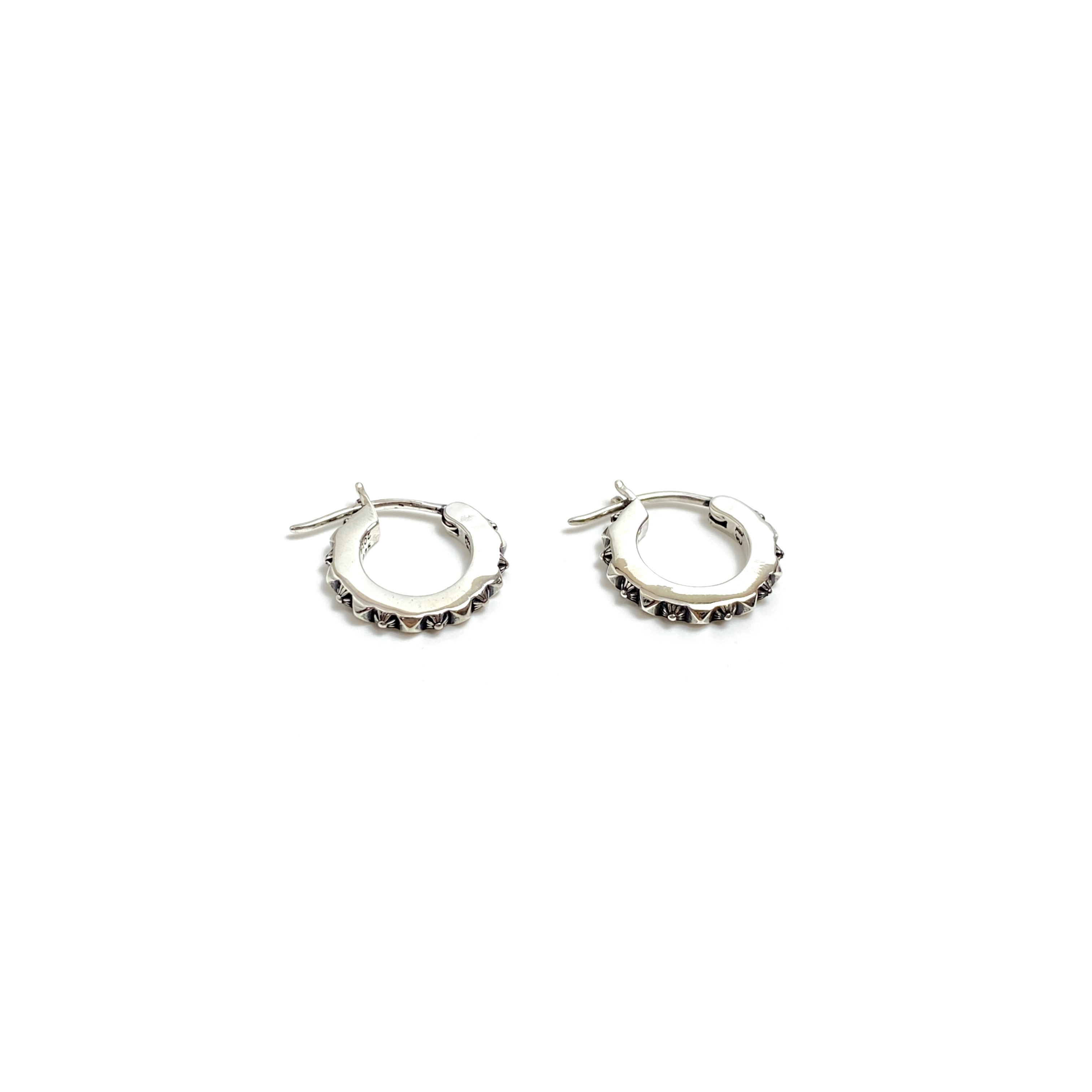 Chrome Hearts Cross Rivet Half Hoop Earrings