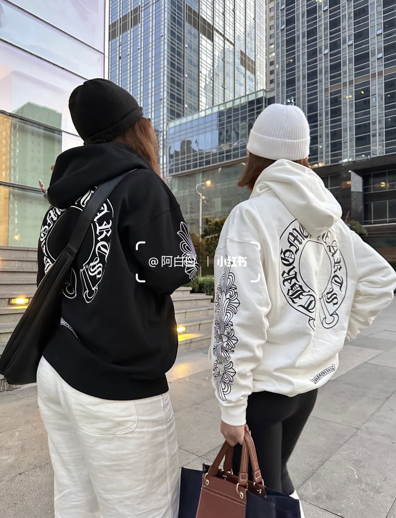 Chrome Hearts classic horseshoe double floral sleeve zip-up hoodie