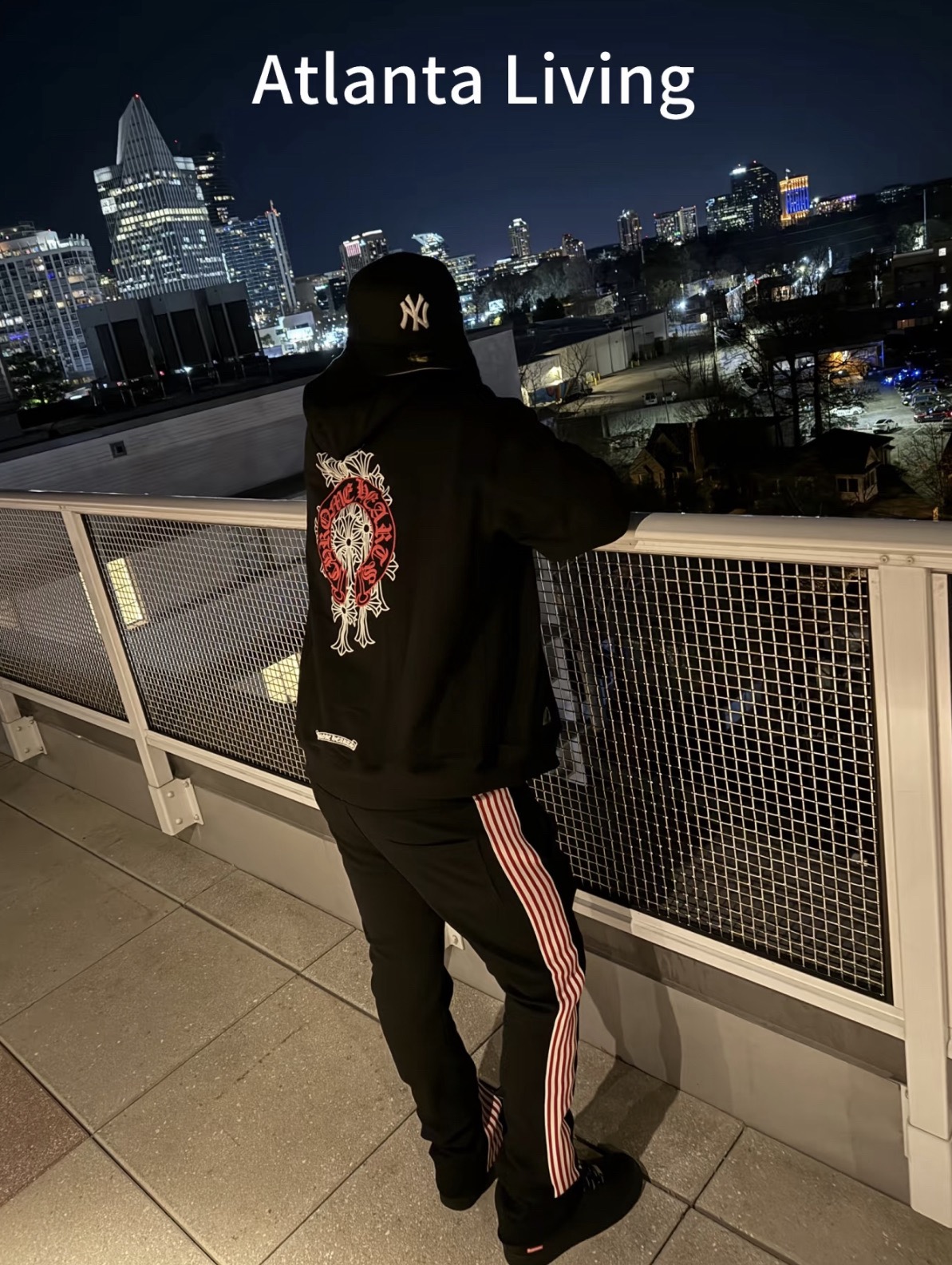 Chrome Hearts Red Horseshoe Phantom Cross Print Zip-Up Sweatshirt JacketSize: S M L XL