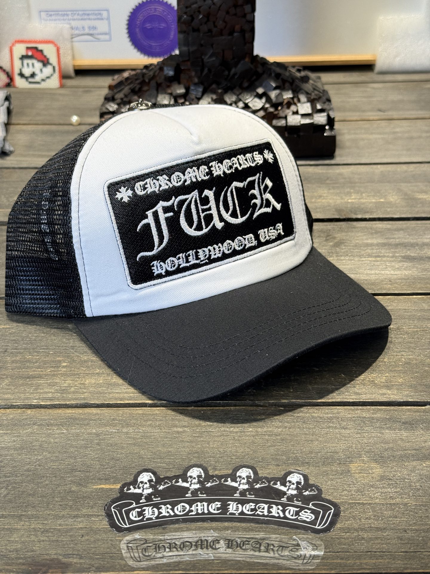 Custom-ordered FU#K Logo Baseball Cap with Sterling Silver Buckle and Premium Car Emblem