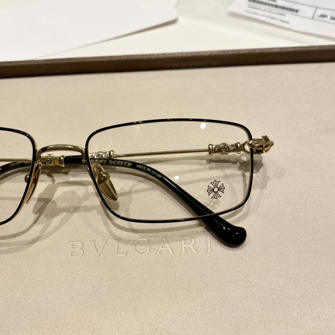Chrome Hearts BUBBA II-A Black & Gold Limited Edition EyewearOriginal Top-Tier Version with Silver Accessories 1:1