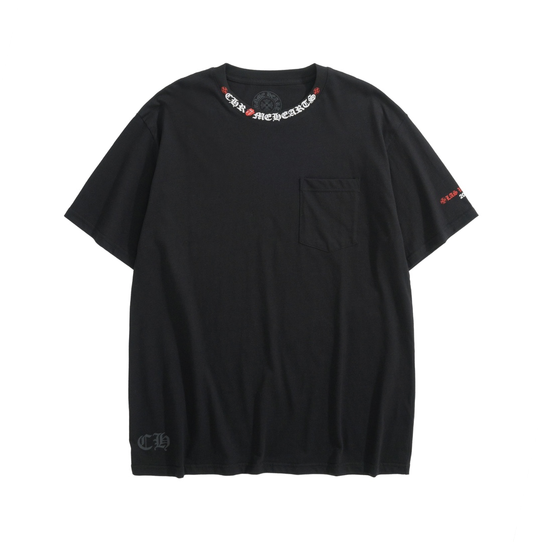 CH Chrome Hearts Las Vegas Limited Edition Rolling Stones T-ShirtMaterial: 200g 21S fine cotton plain weave. Printing involves nearly ten film prints, all using imported materials and produced on an oval machine to ensure stability. Custom silver la