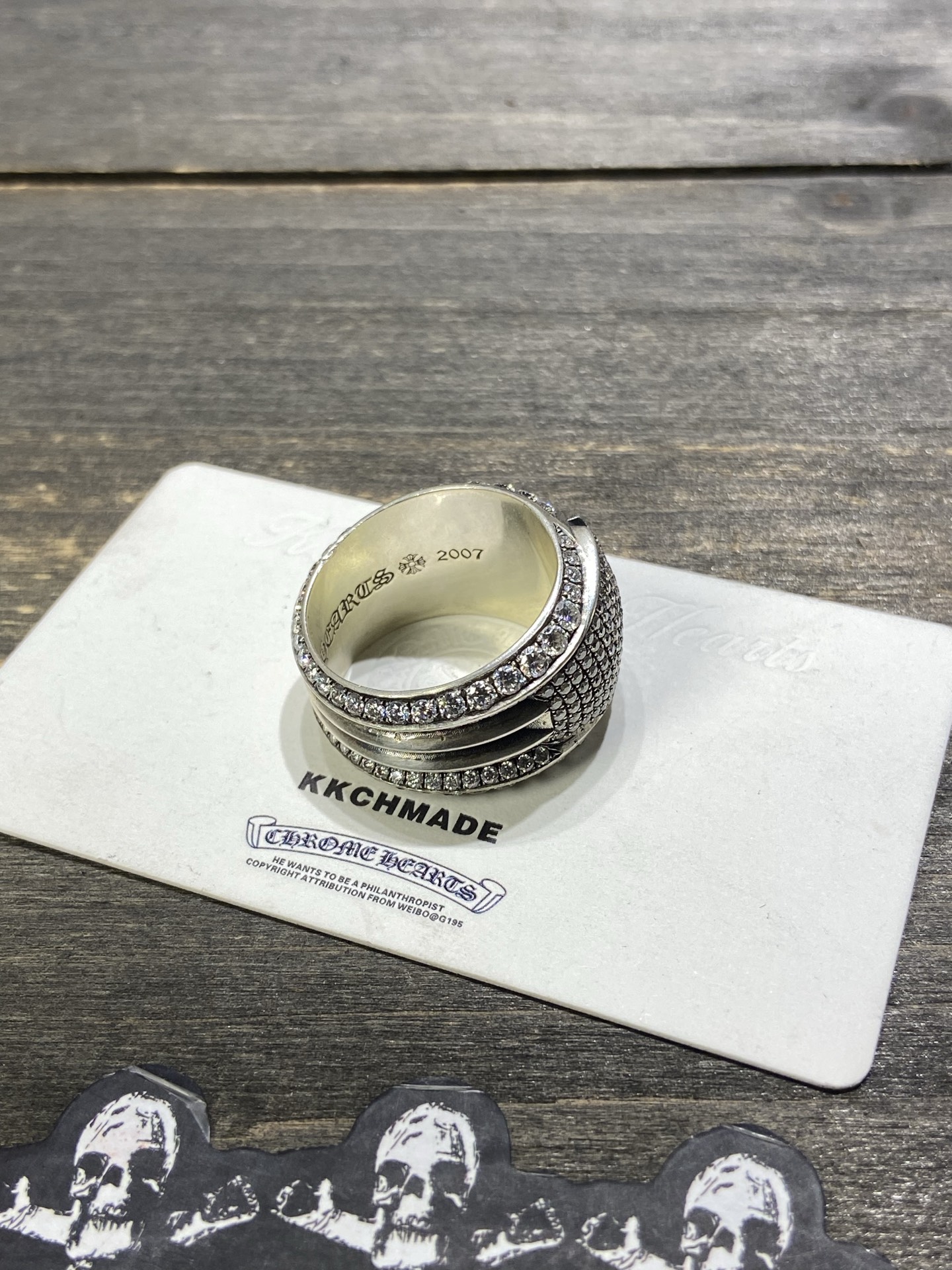 Custom-made for clients 💎VVS full diamond settingSterling silver flame ring