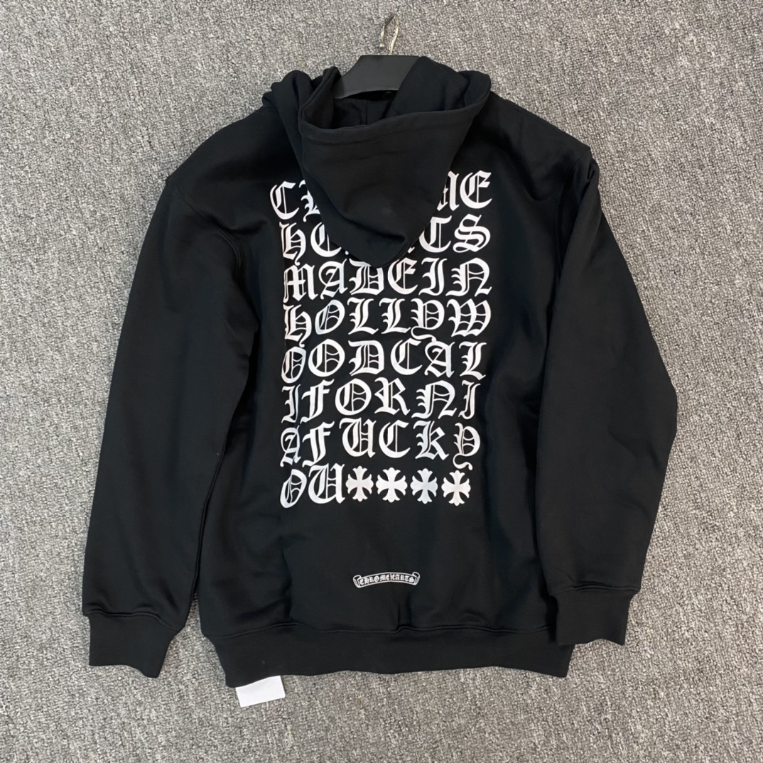 Chrome Hearts Classic Sanskrit Letter Zip-Up SweatshirtMade of 42-count 380g pure cotton, featuring a custom antique silver zipper pull, imported ink printing for a three-dimensional effect, complex colors, and high cost. Perfectly customized to ord