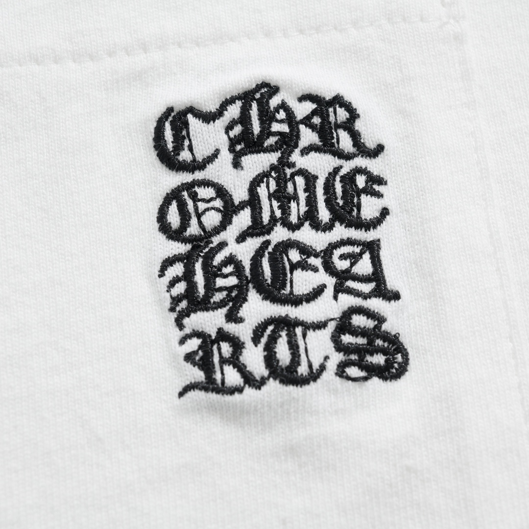 CH Kronos Embroidery Long-Sleeve T-ShirtCustom-woven and dyed fabric; patch pocket design; cross embroidery on shouldersSizes S-XL