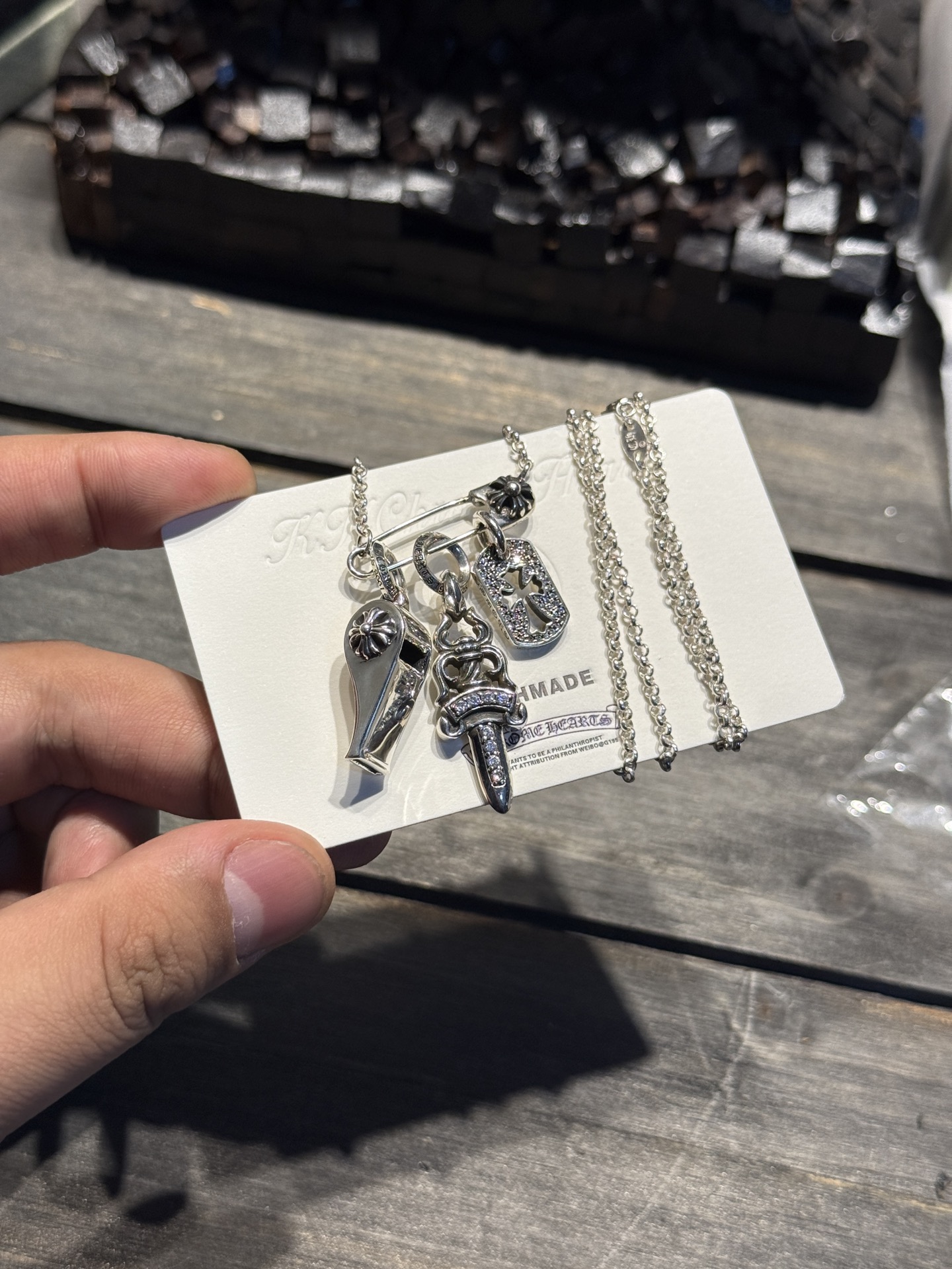 Customer Order 🔝 Full Rhinestone Brooch Set 💎 Cross Whistle + Full Rhinestone Sword + Full Rhinestone Dog Tag