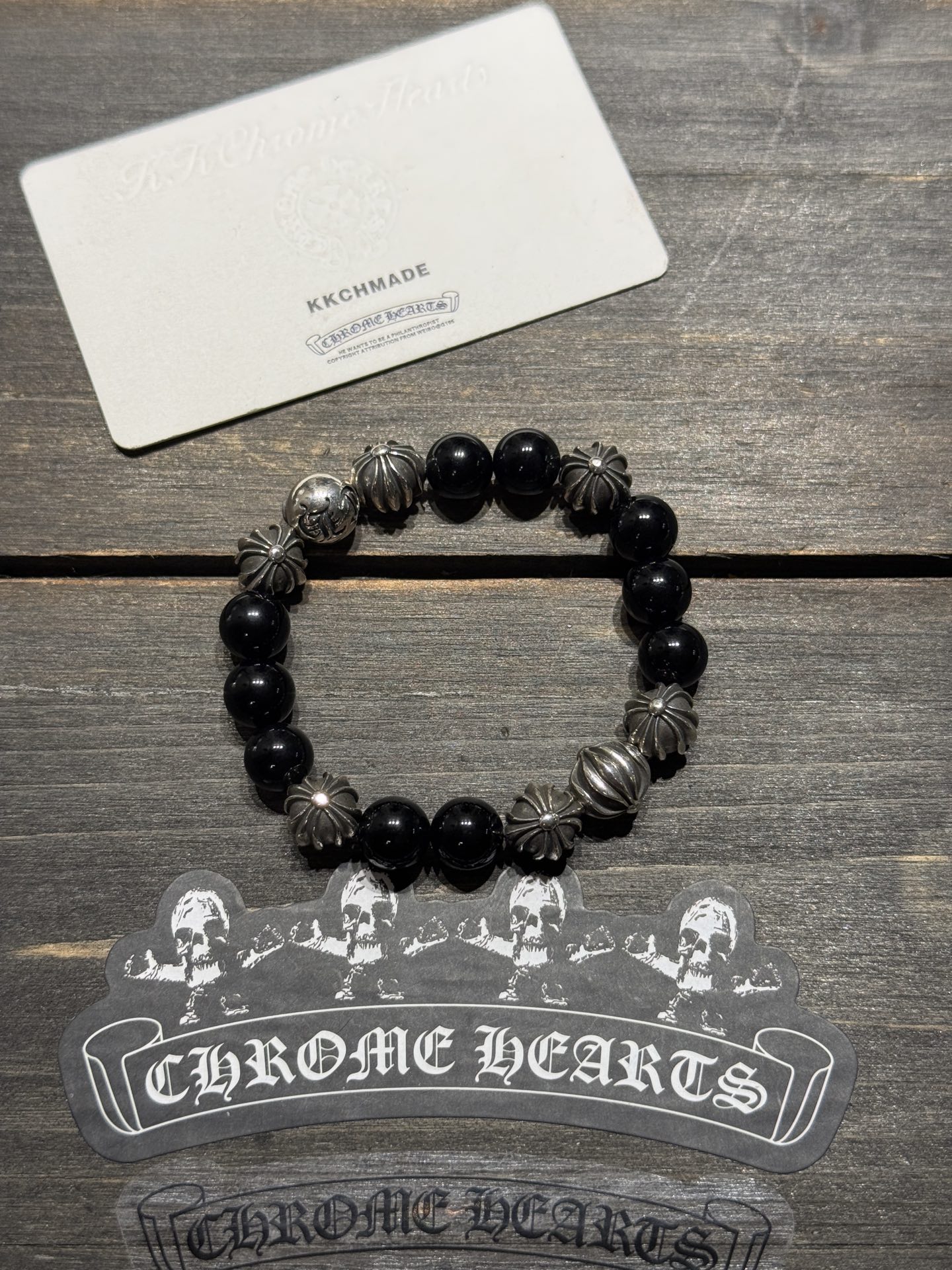 8-bead obsidian bracelet, available now.