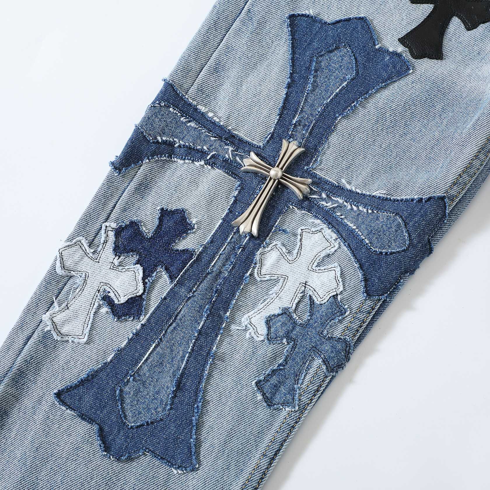 New King Denim Pants - Now Available! Those in the know understand.These pants are incredibly rare; there are only a handful available.The current market price is nearly 200,000 RMB, making them extremely difficult to obtain. The shop owner went