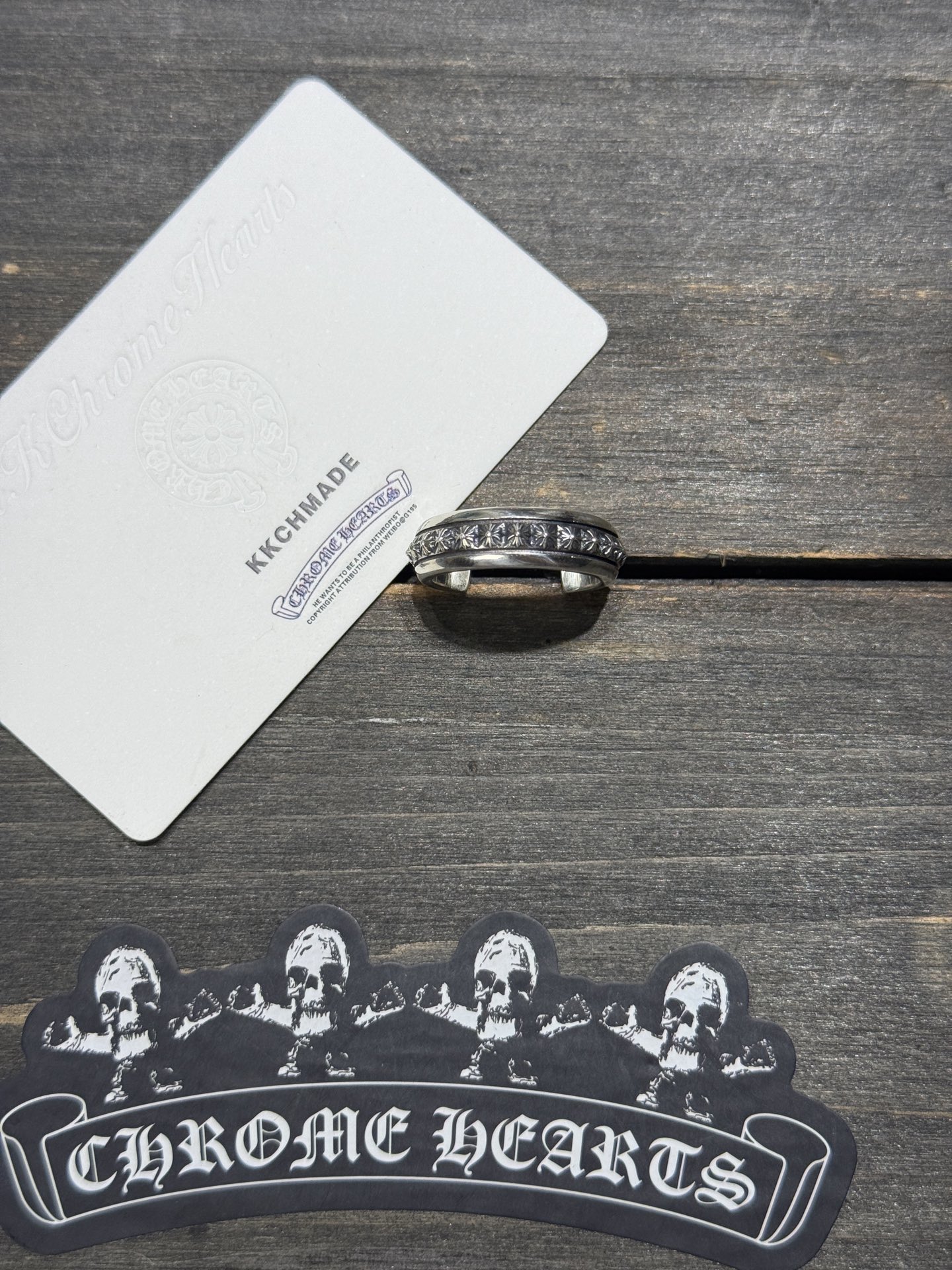 Open floral cross ring, all sizes in stock.