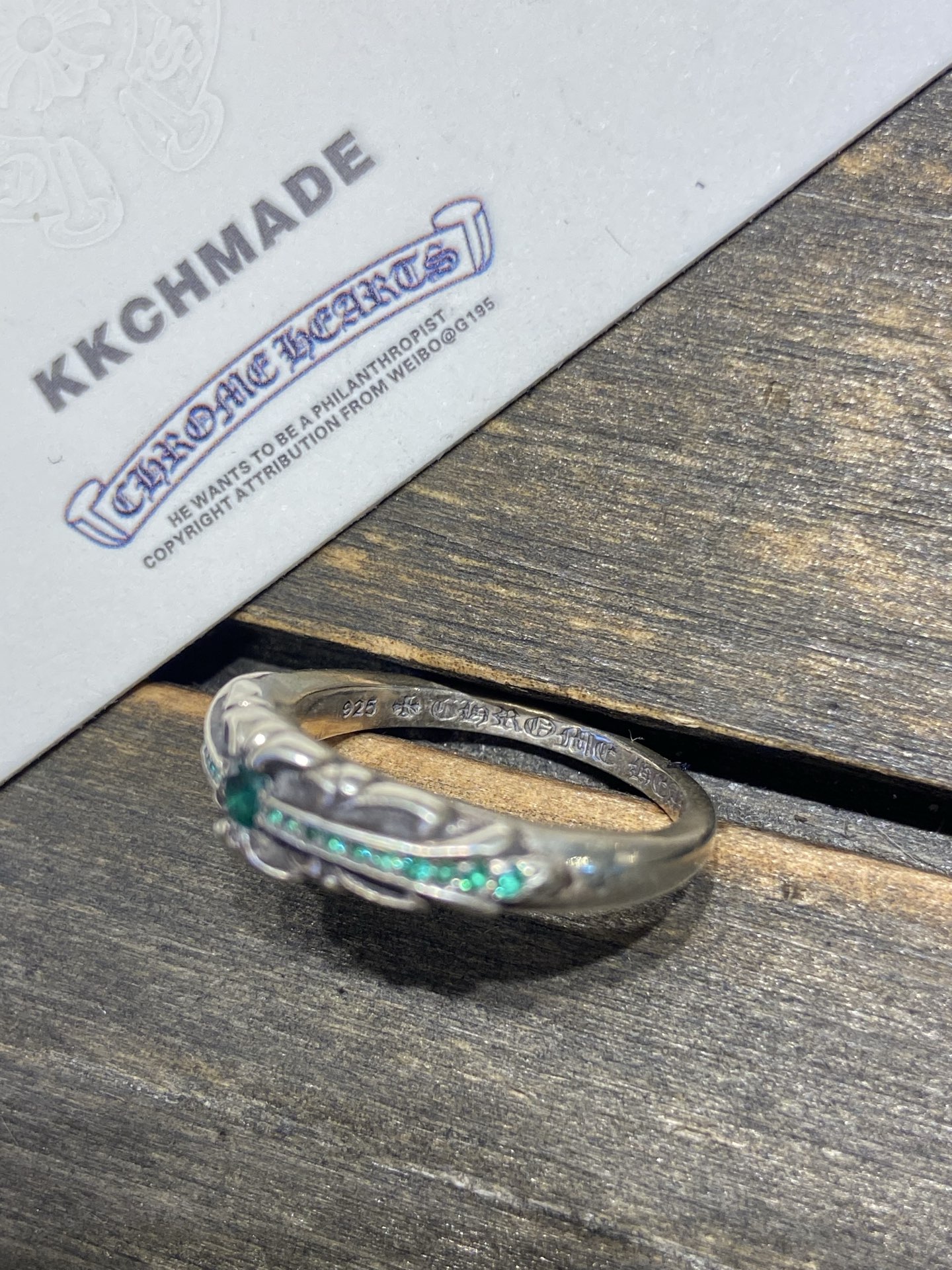 Custom-ordered 🔝 Green diamond inlaid narrow version Keeper