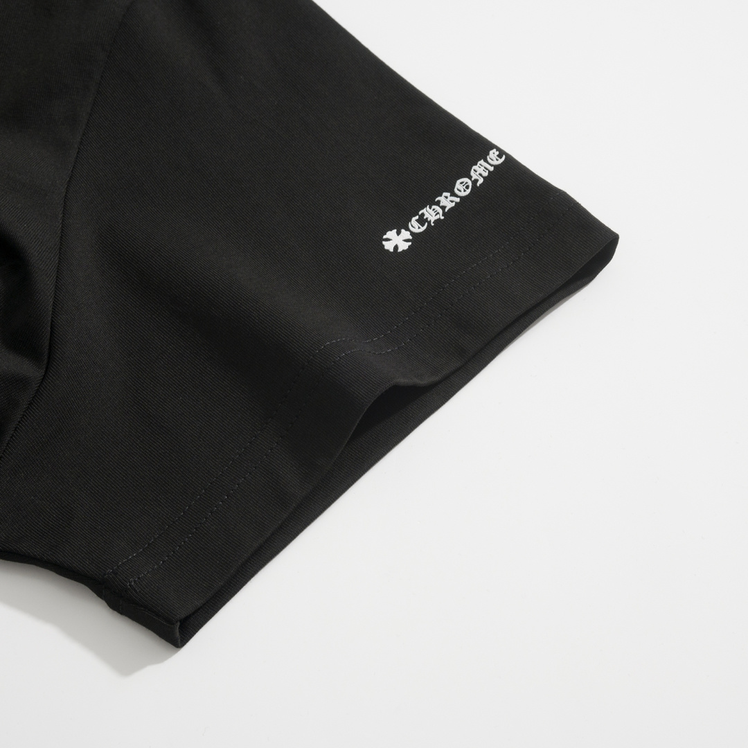 CH Sanskrit Short-Sleeve T-Shirt with Sanskrit Print on NecklinePure Cotton with Exclusive Printing TechnologyUnisex Loose Fit with Sanskrit Print on Neckline and CuffsDouble Stitching Reinforced NecklineSoft, Comfortable, and Breathable Fabric