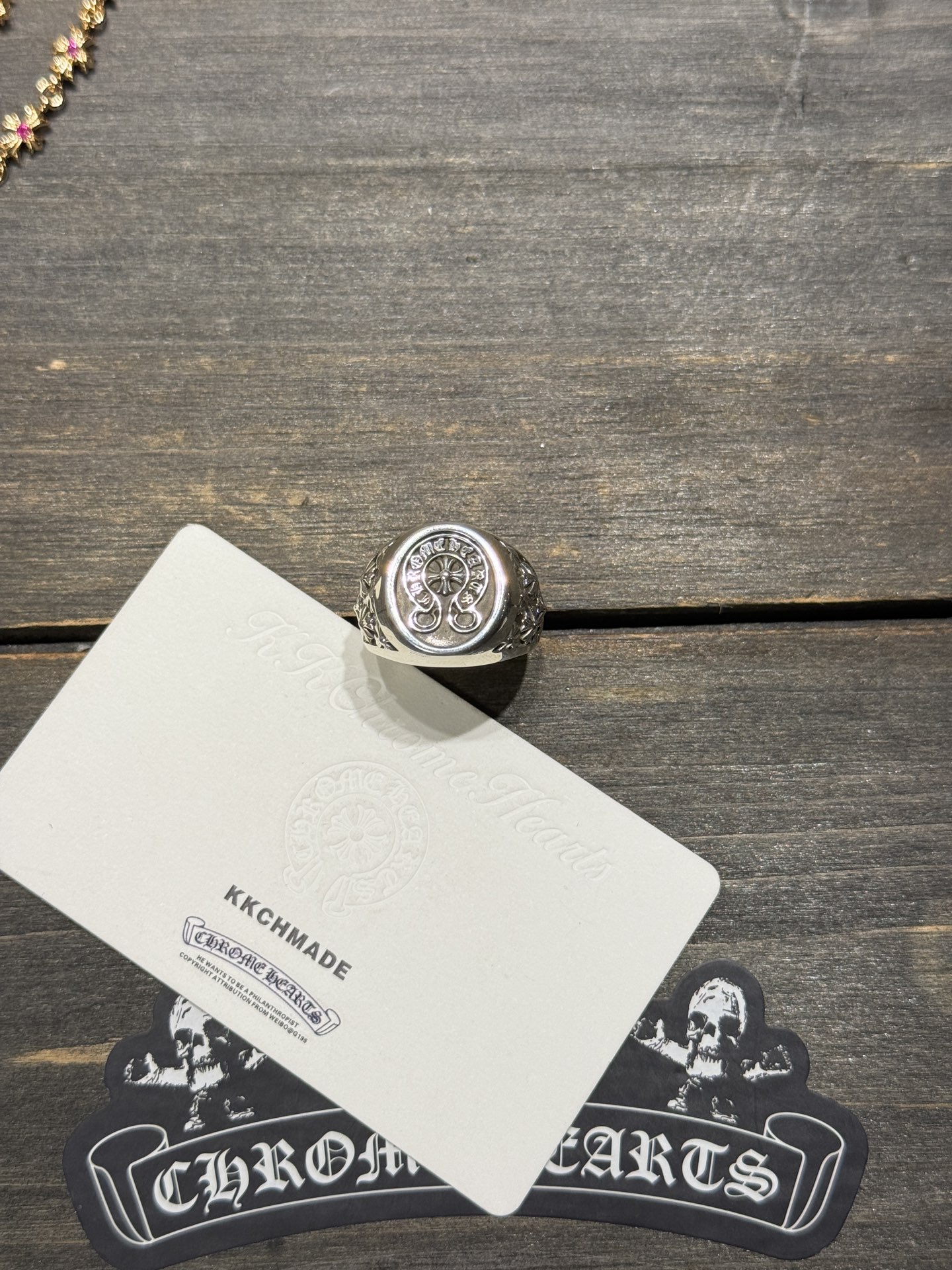 Full cross horseshoe stamp ring, all sizes in stock.