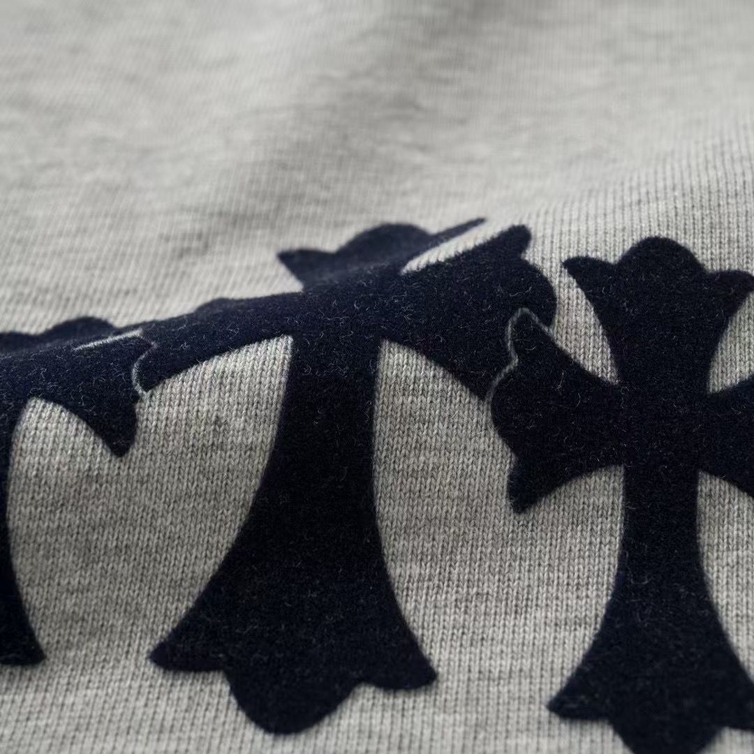 CH 25SS New Grey Flocked Short-Sleeve T-Shirt