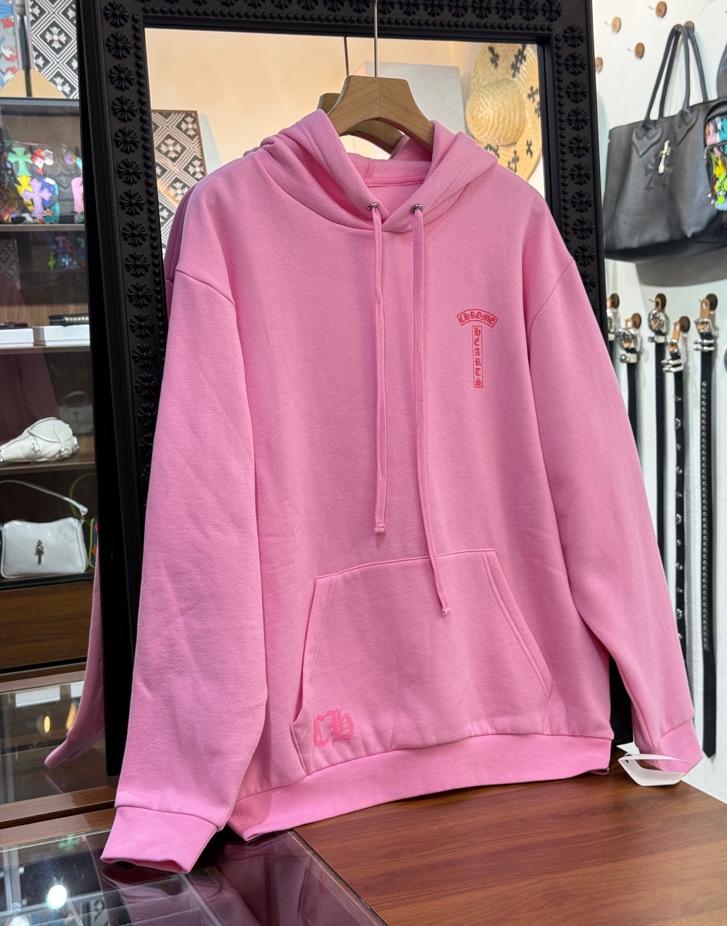 Chrome Hearts Cherry Blossom Pink Limited Edition Hooded SweatshirtSize: S M L XL
