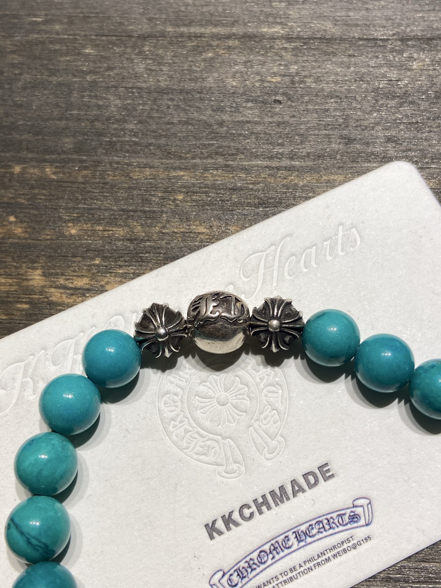 Customer order: 5-bead turquoise silver bracelet