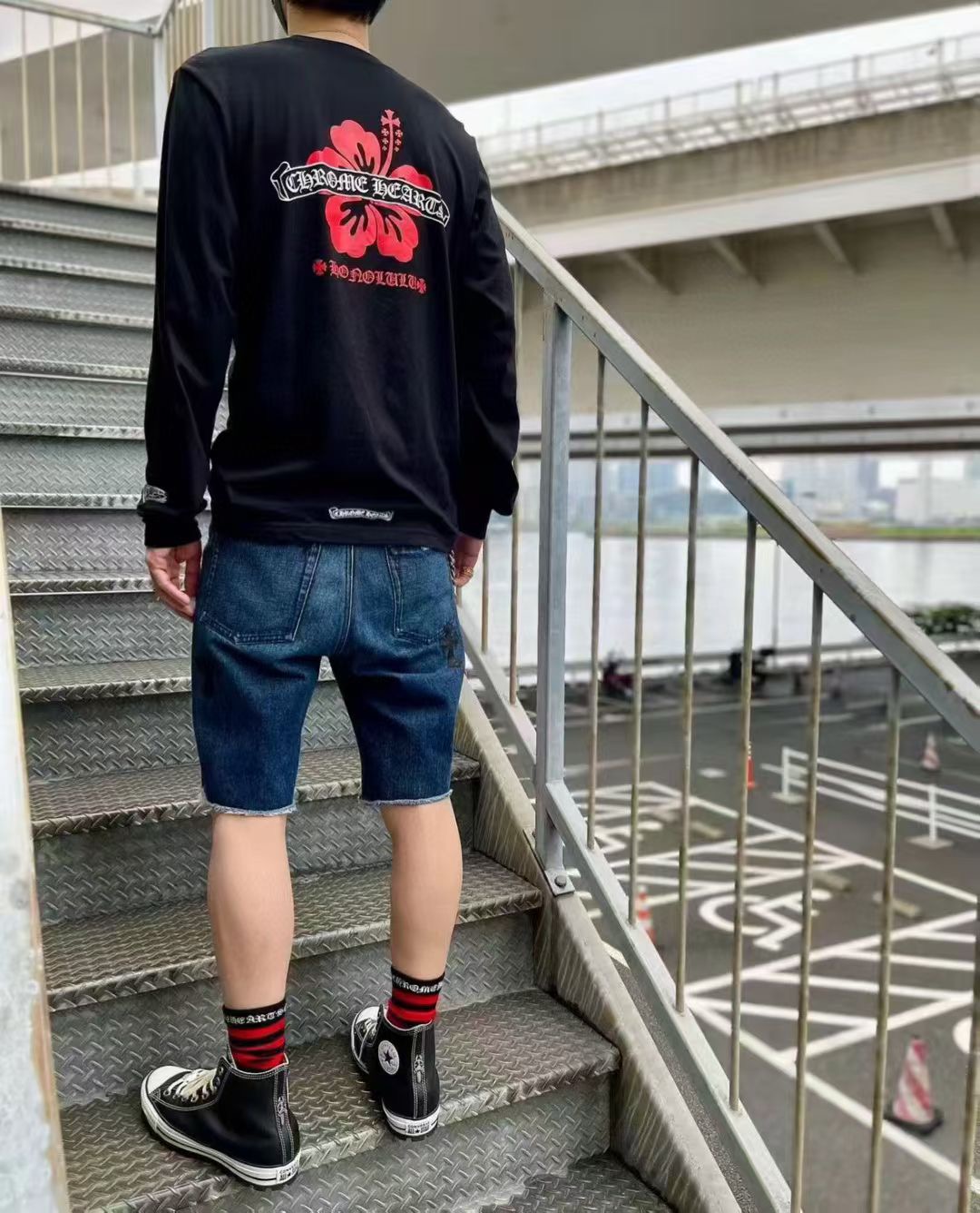 Chrome Hearts Hawaii Exclusive Black Long-Sleeve T-ShirtSize: S M L XL