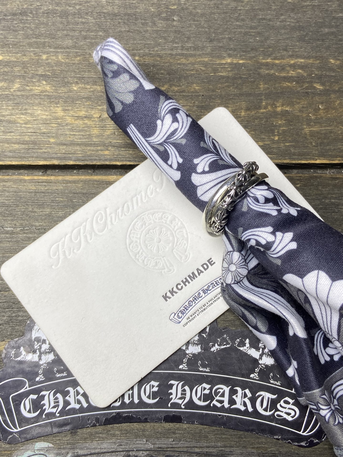 Tiny three-ring ring, all sizes available.