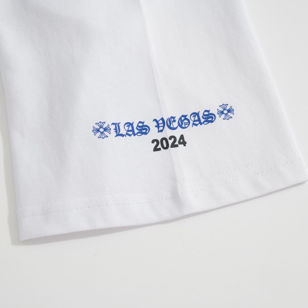 CH Chrome Hearts Las Vegas Limited Edition Rolling Stones T-ShirtMaterial: 200g 21S fine cotton plain weave. Printing involves nearly ten film prints, all using imported materials and produced on an oval machine to ensure stability. Custom silver la