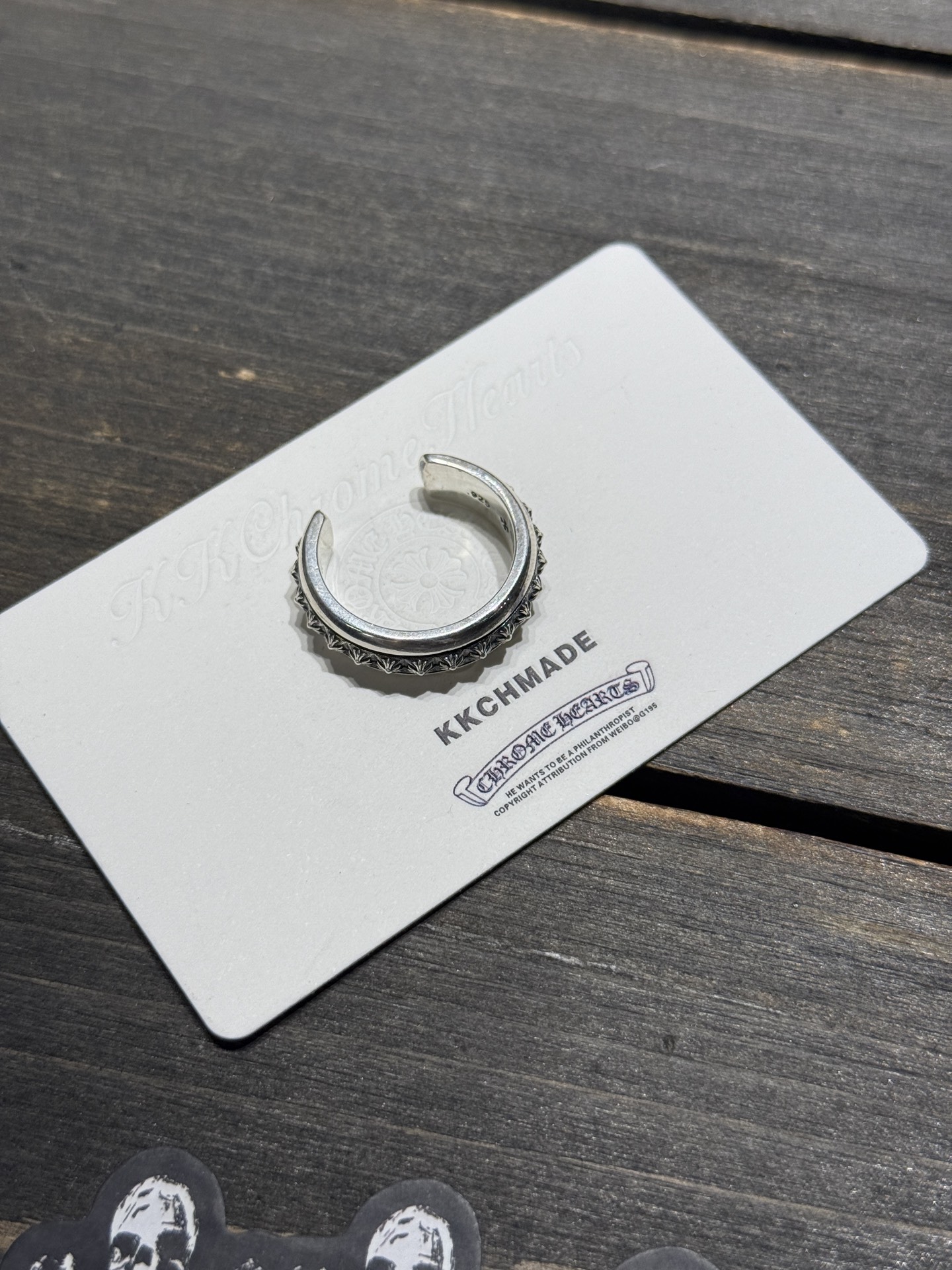 Open floral cross ring, all sizes in stock.