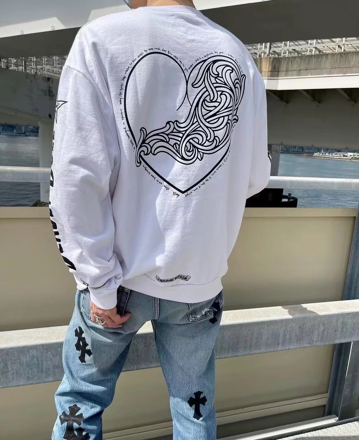 Chrome Hearts✖️Deadly doll vine heart crewneck sweatshirtSize: S M L XL