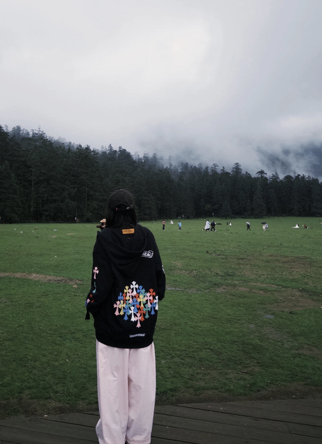 Chrome Hearts Rainbow Phantom Cross Black Zip-Up HoodieSize: S M L XL