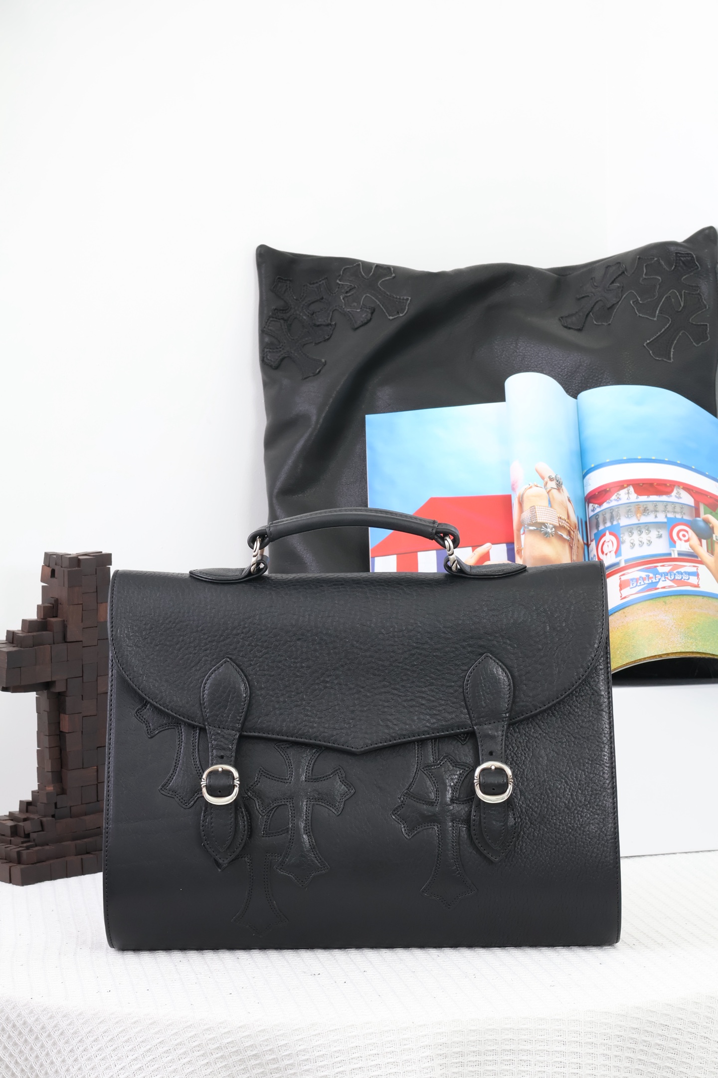 CH BEAN BEAN Double D-ring Flap Cross Briefcase