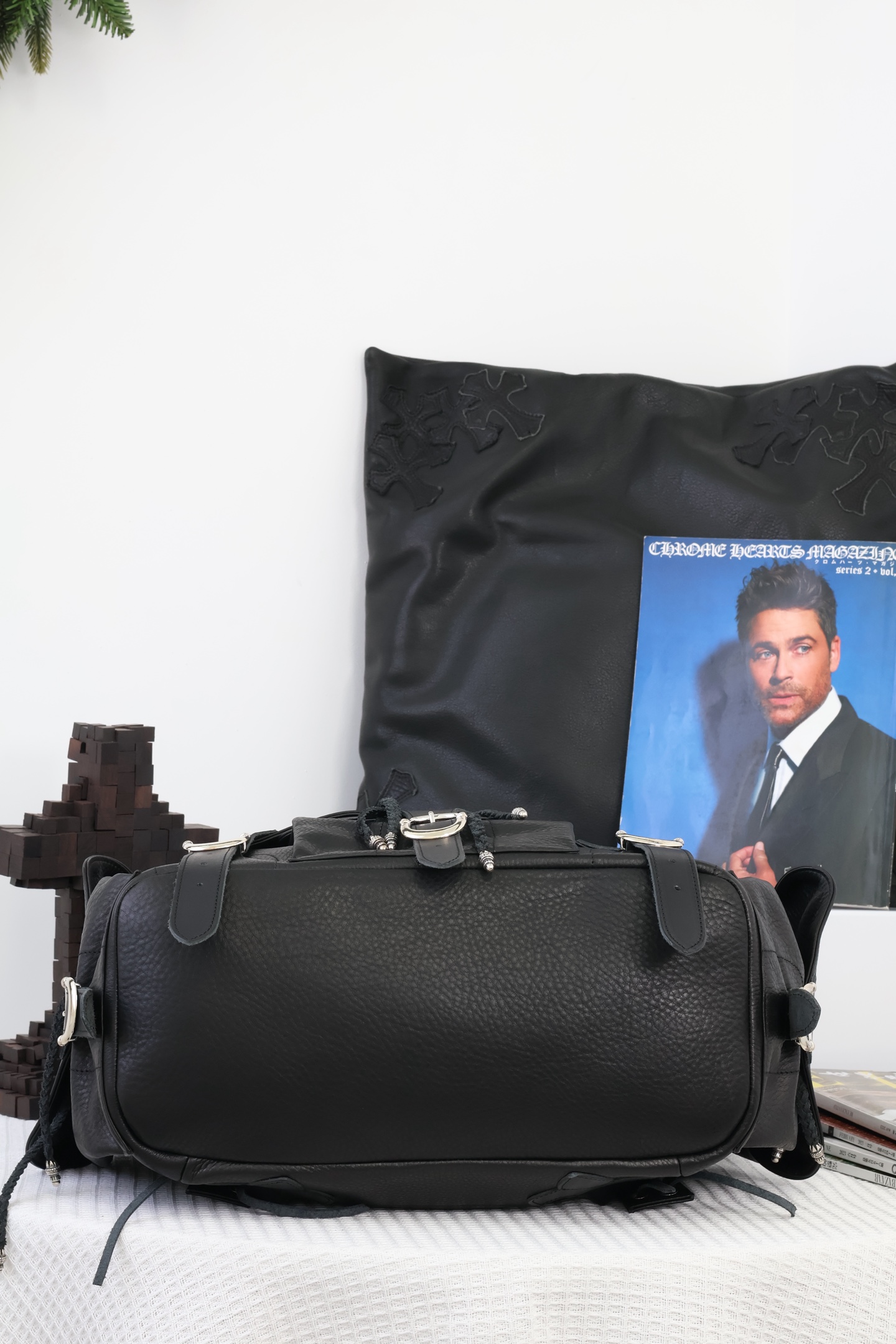 CH Backpack Cross Large Cross Woven Leather Backpack