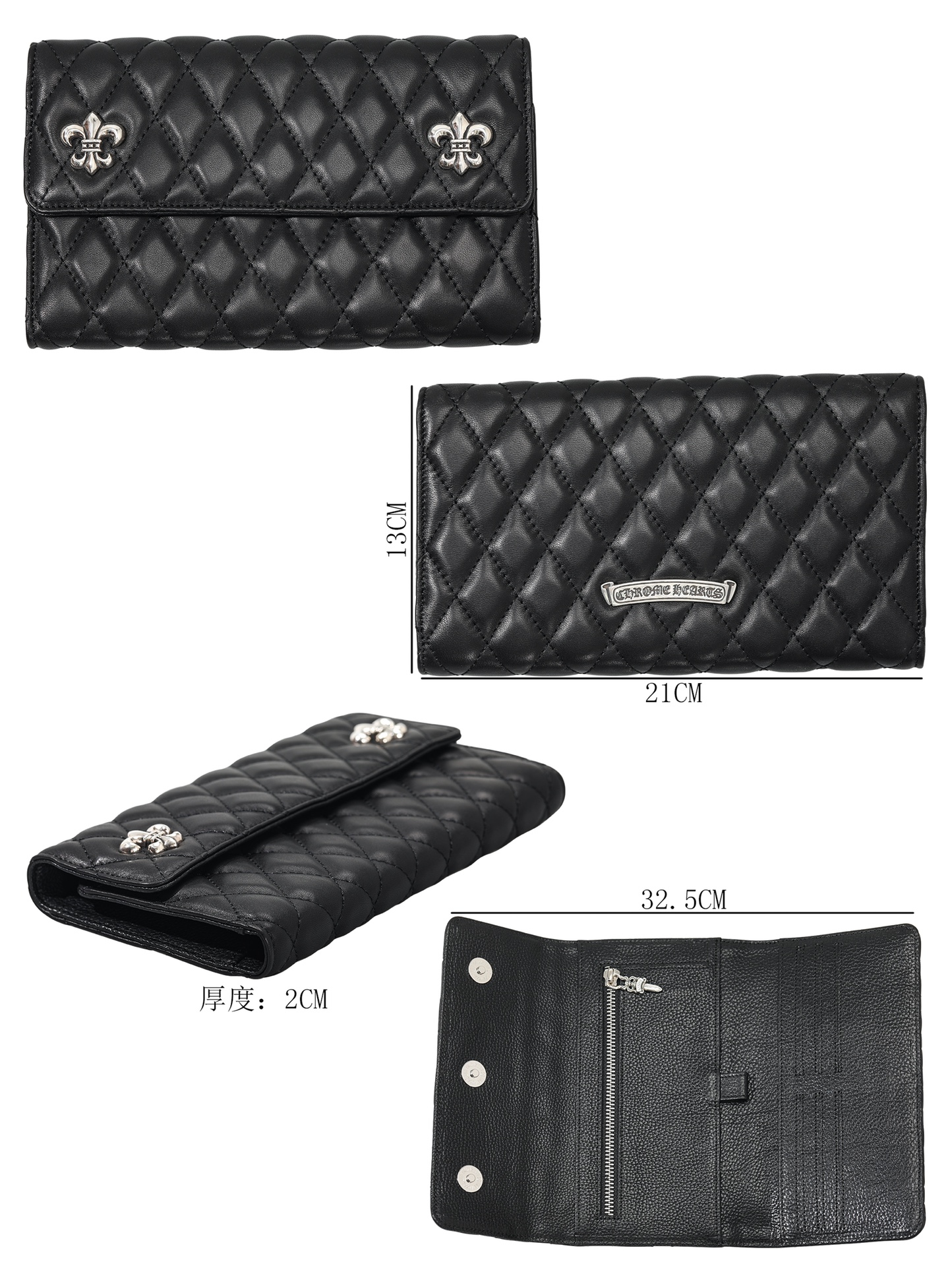 CH Scout flower linger cartera triple plegable