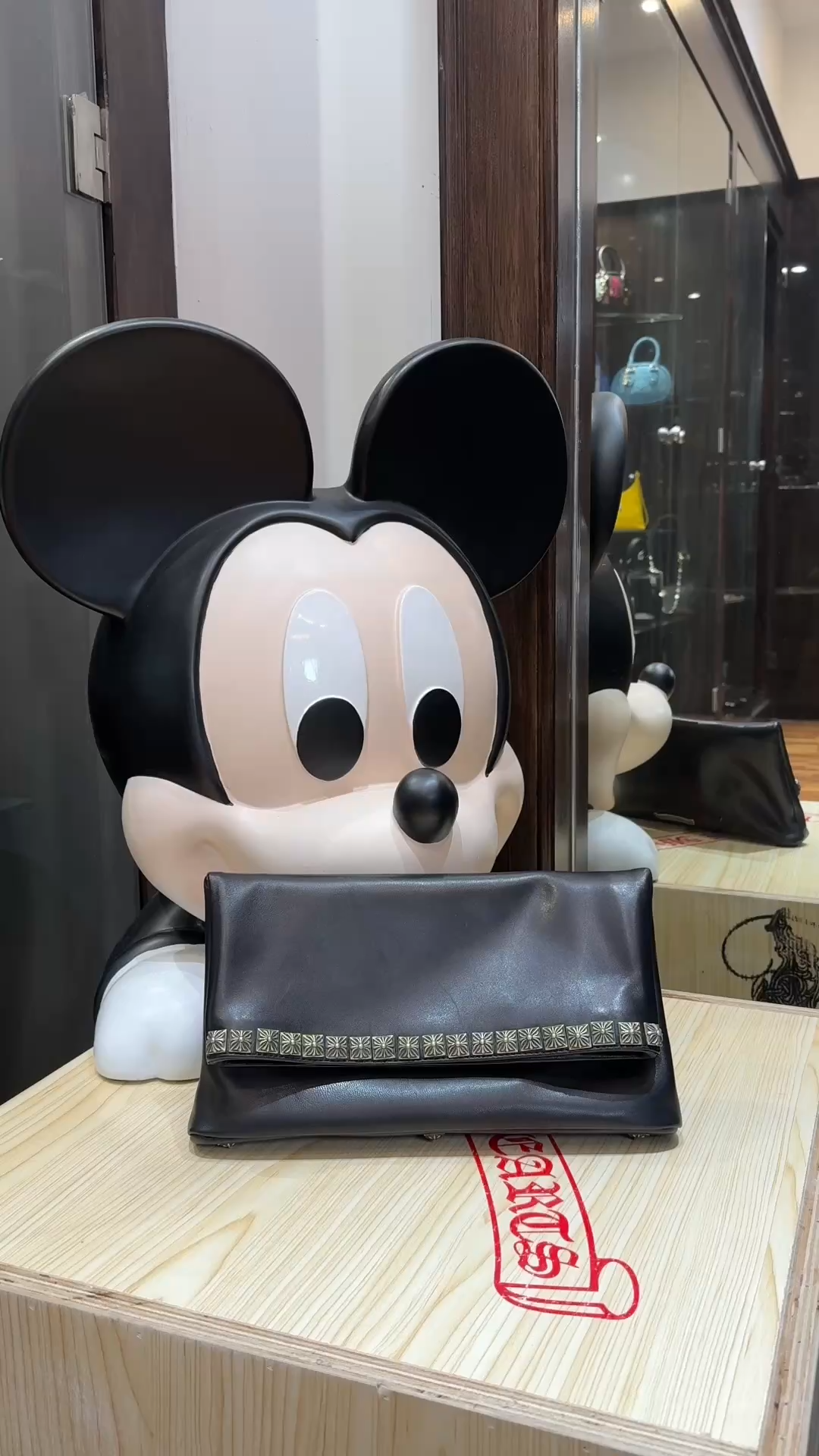 CH· Square Studded Crash Handbag Evening Bag