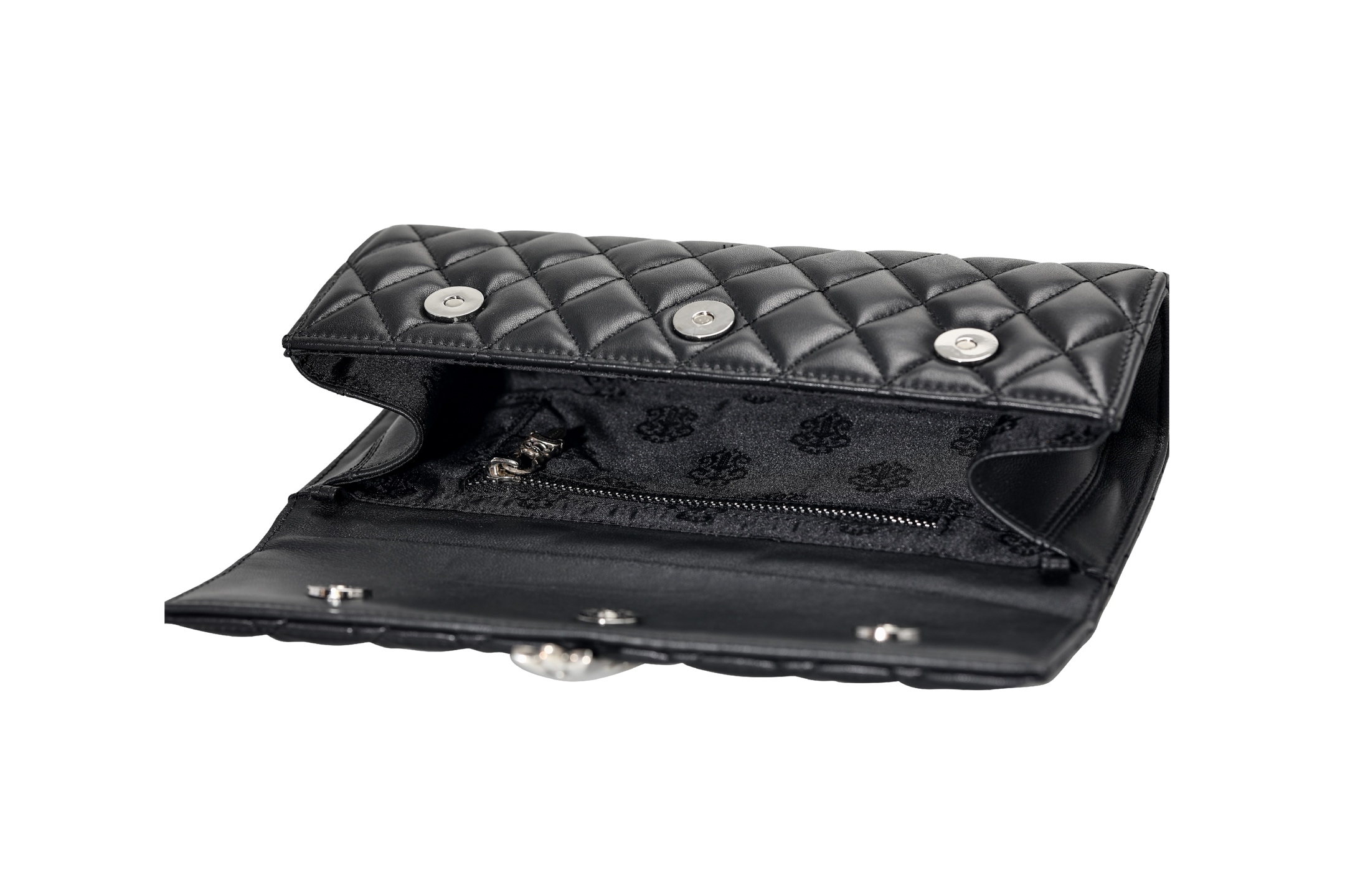 CH Diamond-Studded Cross Quilted Evening Clutch