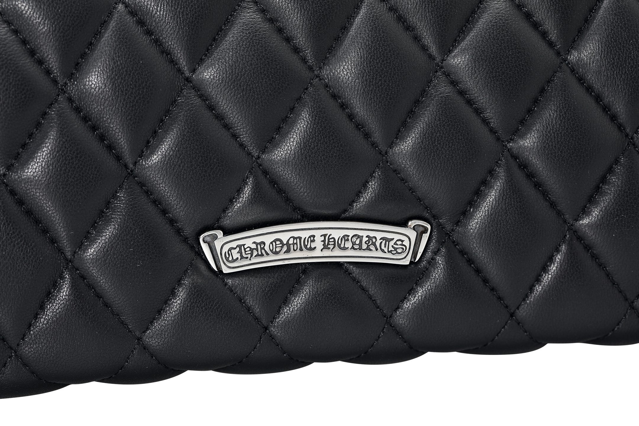 CH Diamond-Studded Cross Quilted Evening Clutch