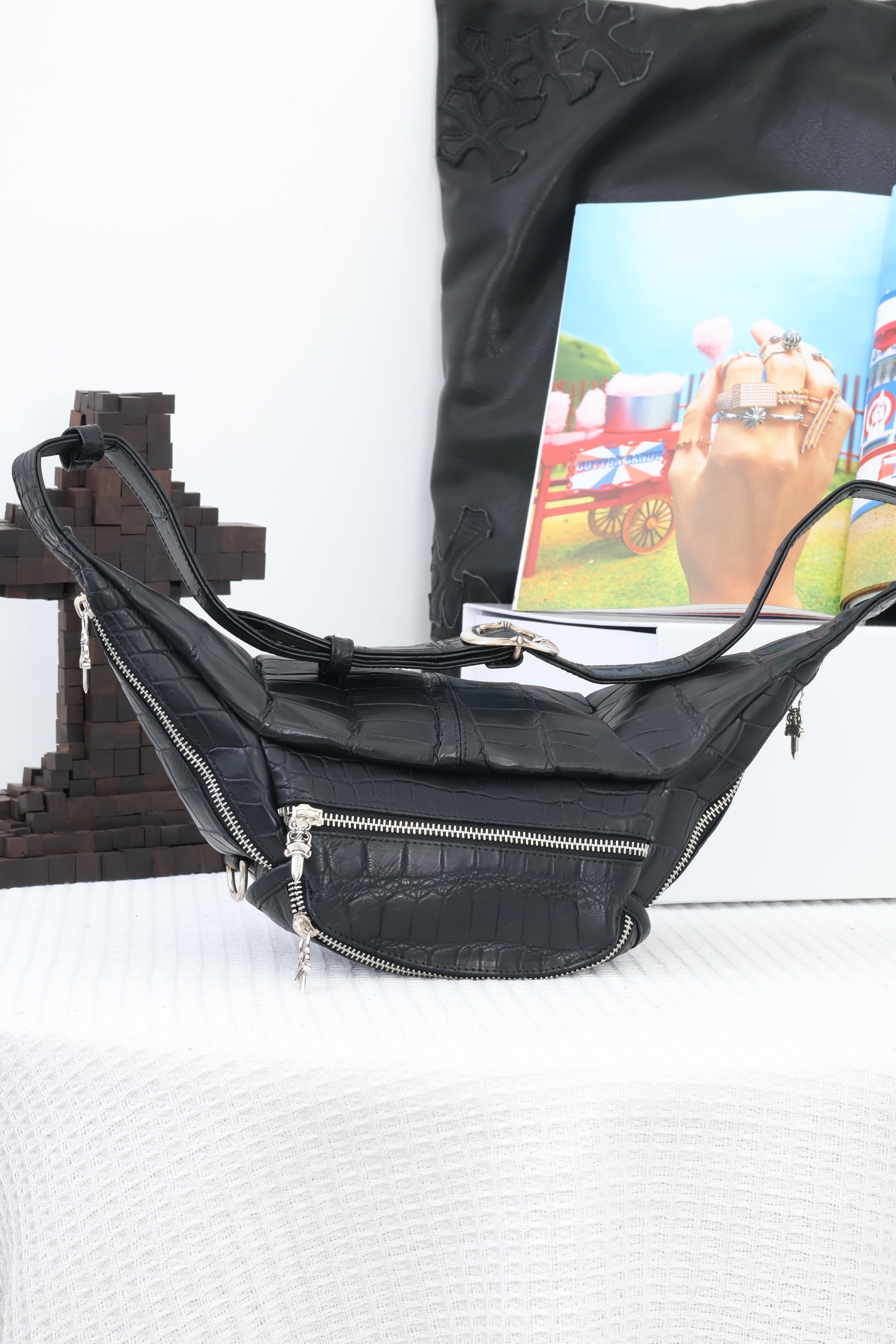 CH Black Classic Medium Waist Bag