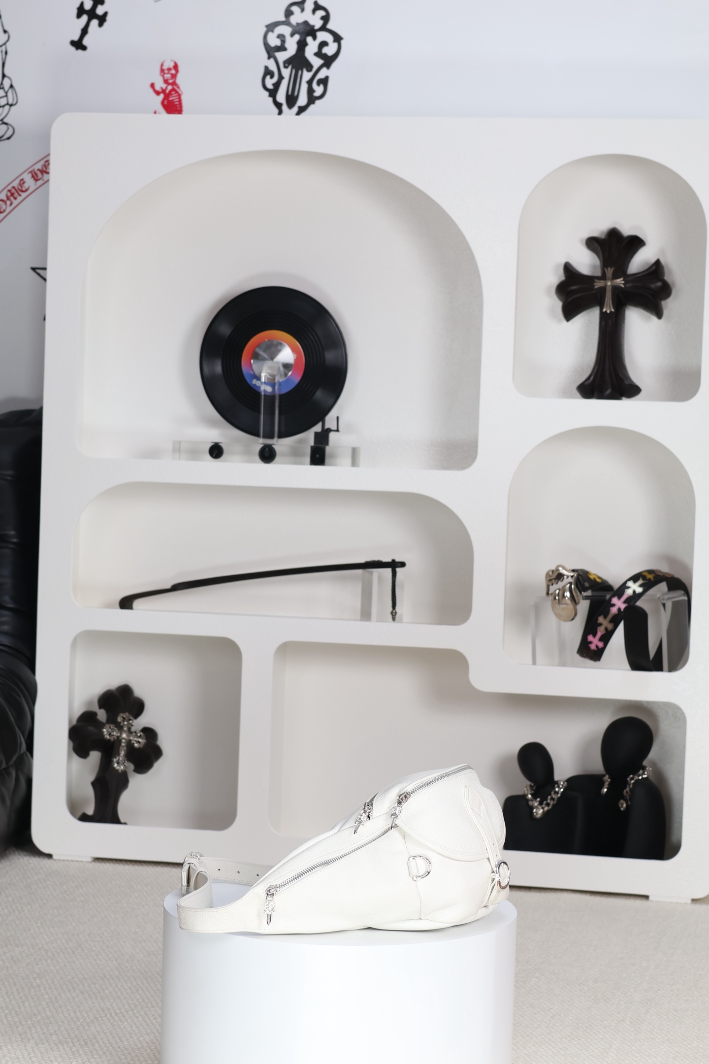 CH Medium White Waist Bag