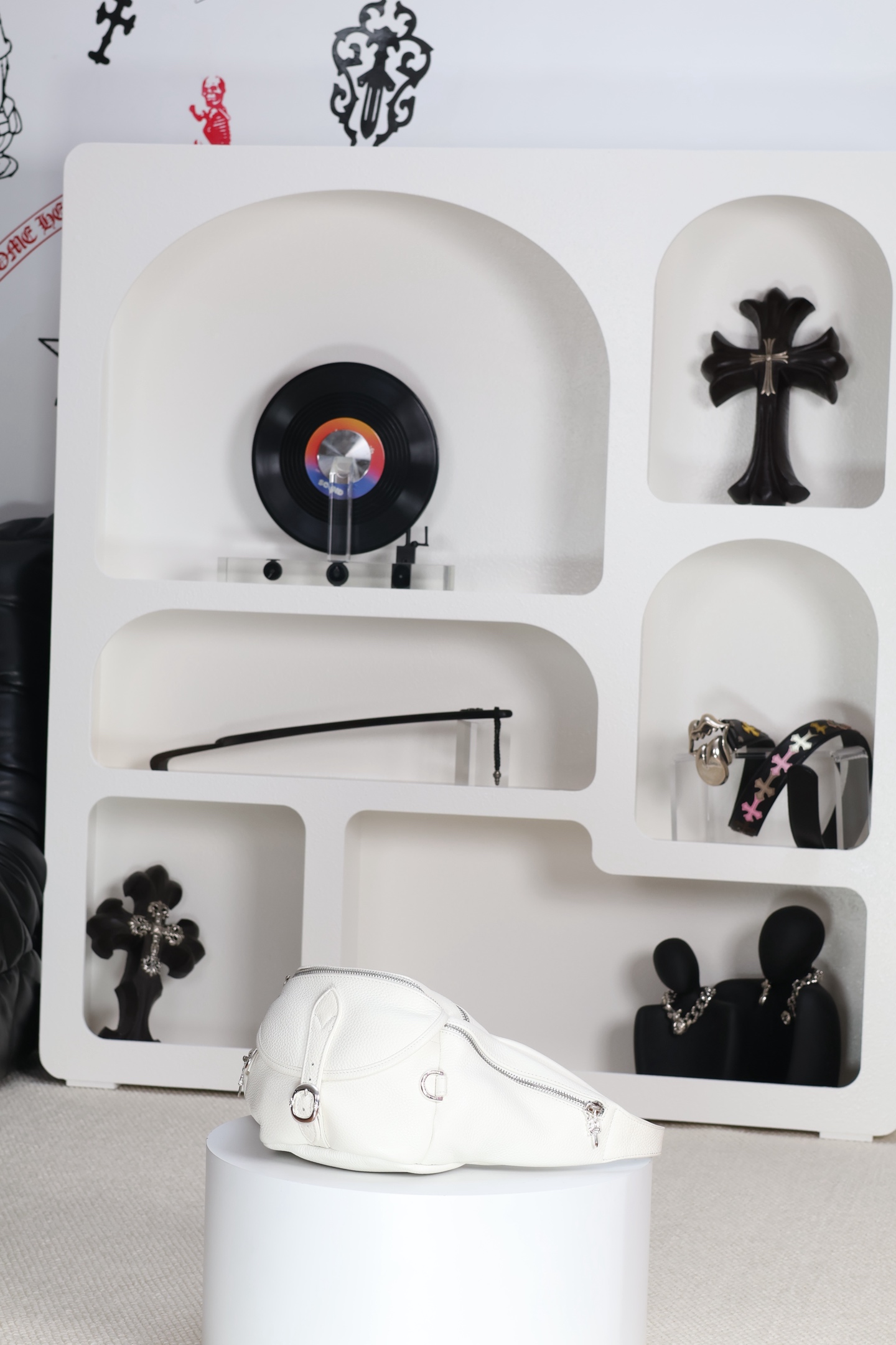 CH Medium White Waist Bag