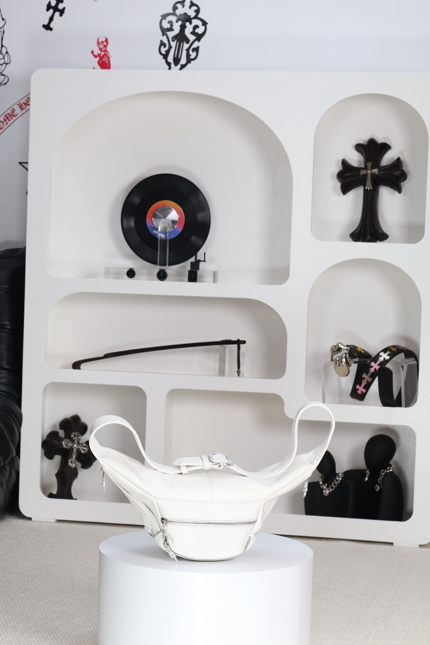 CH Medium White Waist Bag