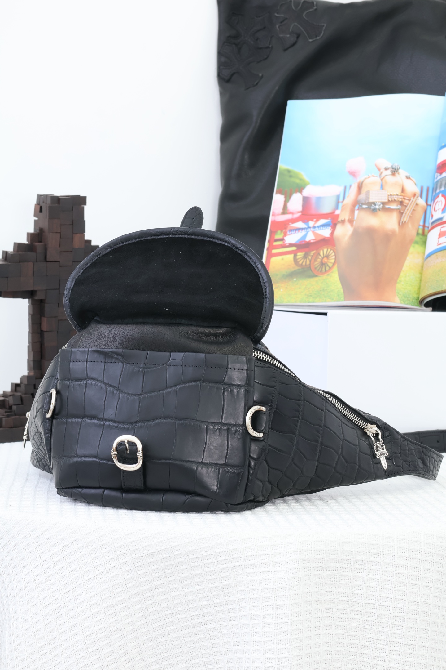 CH Black Classic Medium Waist Bag