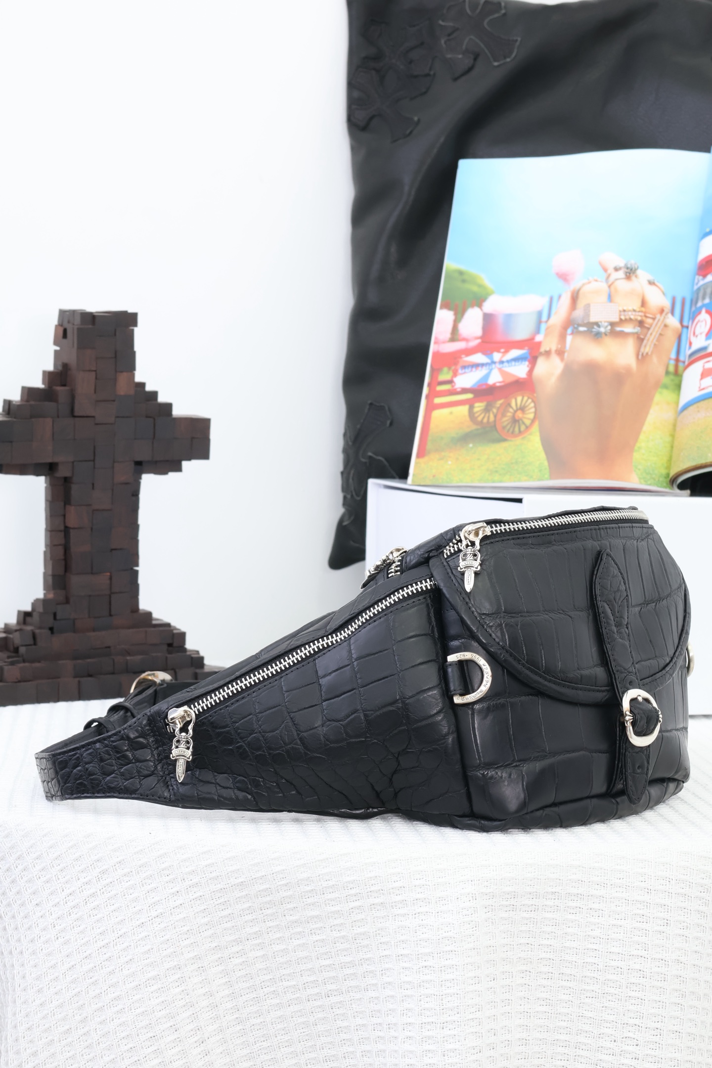 CH Black Classic Medium Waist Bag