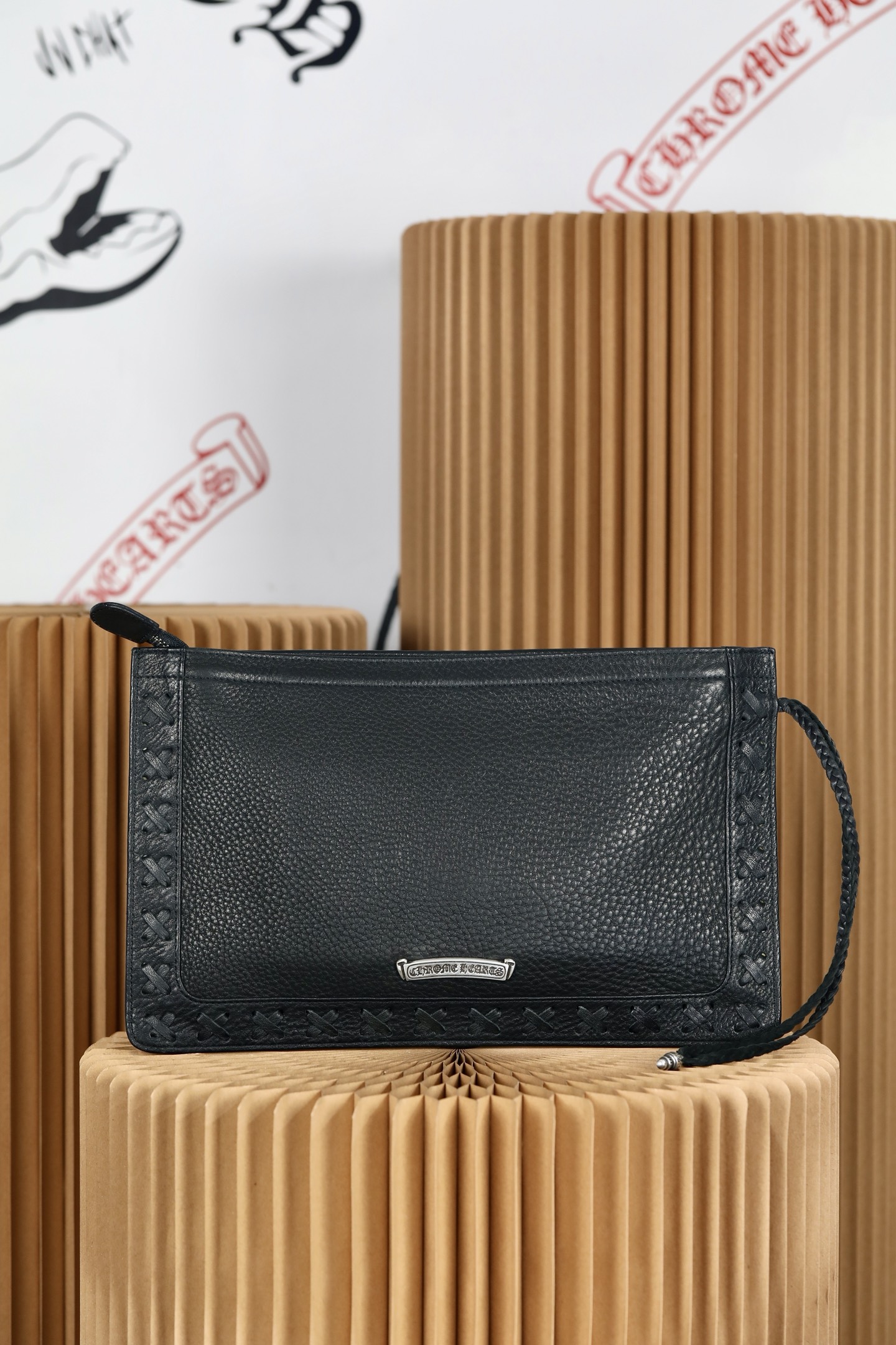 CH Boy Scout flower woven clutch bag