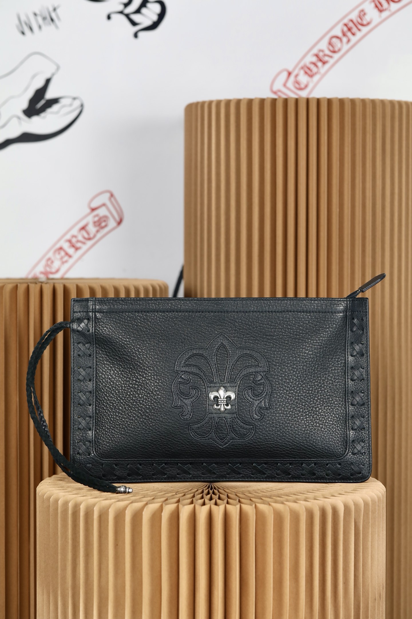 CH Boy Scout flower woven clutch bag