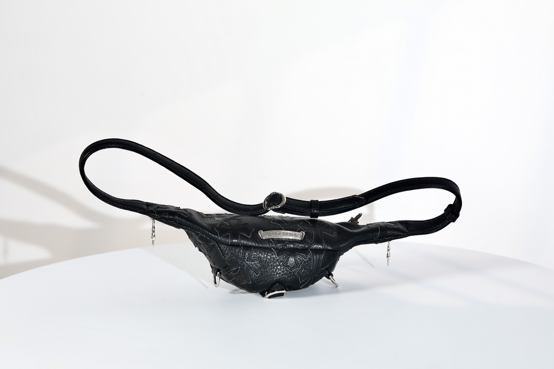 CH｜Black Cross Cross Waist Bag, Crossbody Bag, Chest Bag