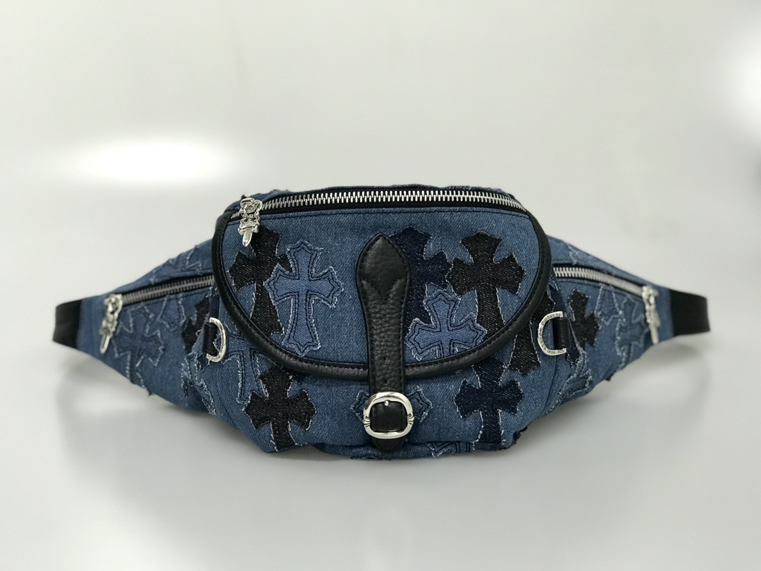 CH｜Cloison ❥ Denim Cross Waist Bag