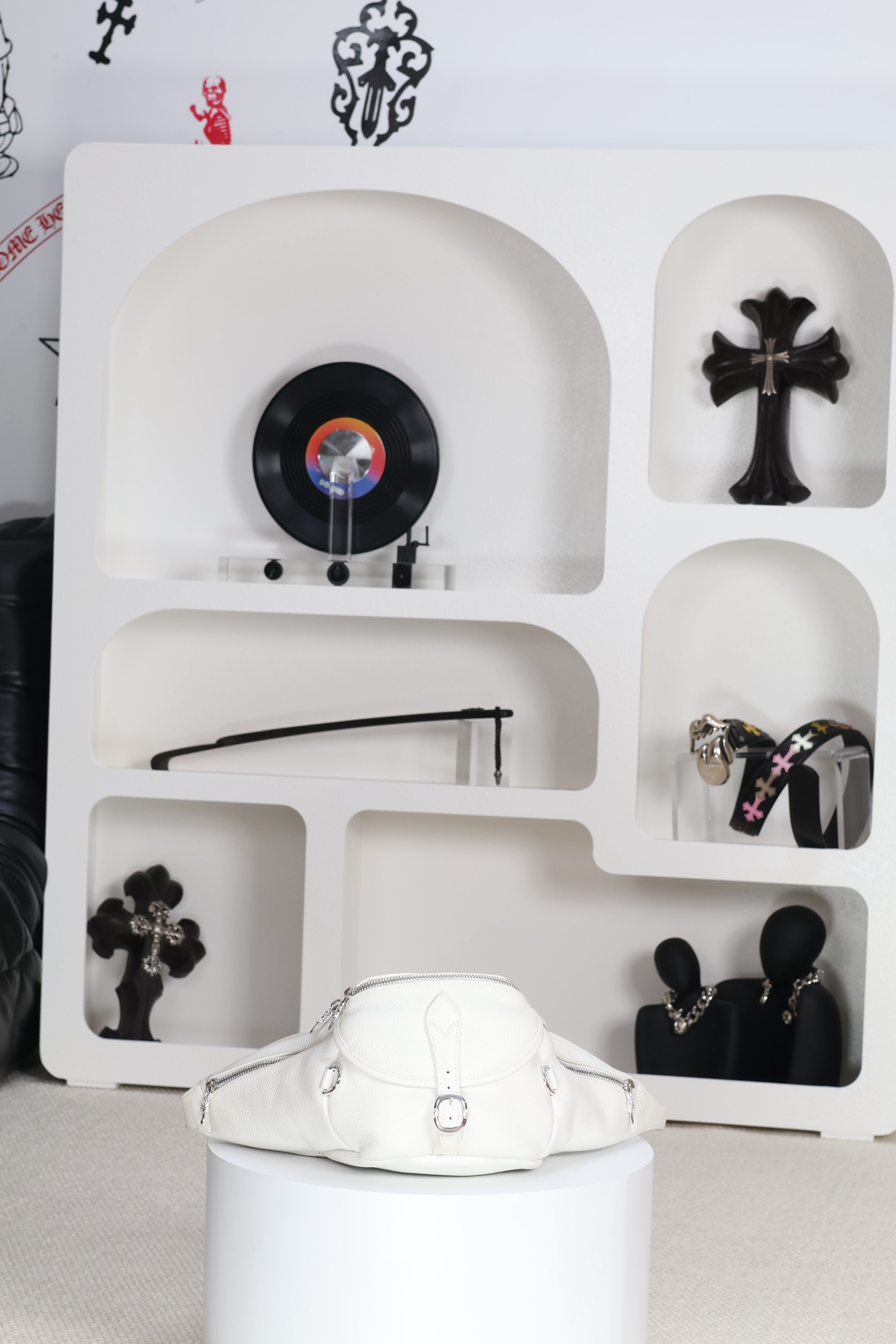 CH Medium White Waist Bag