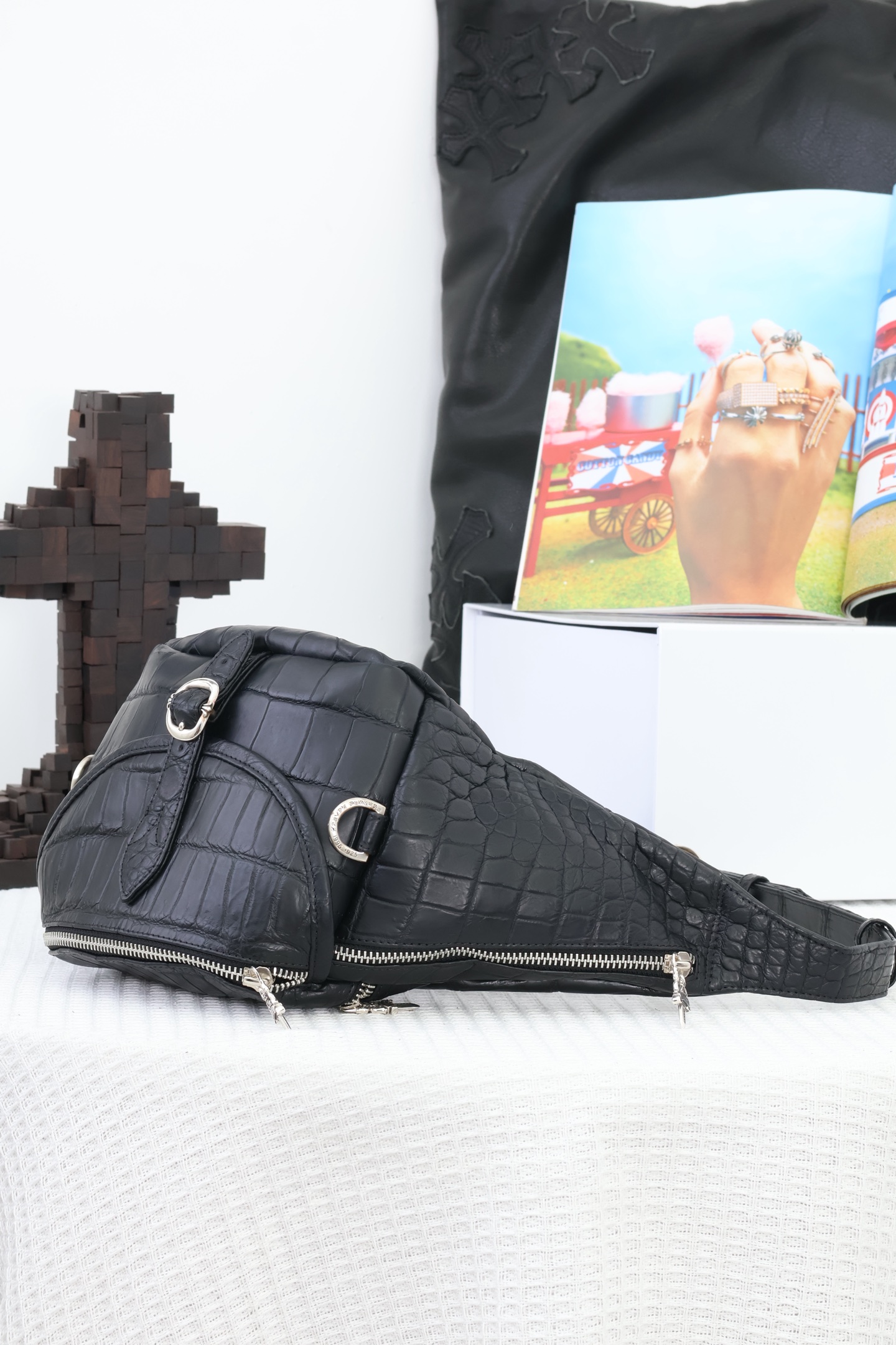 CH Black Classic Medium Waist Bag