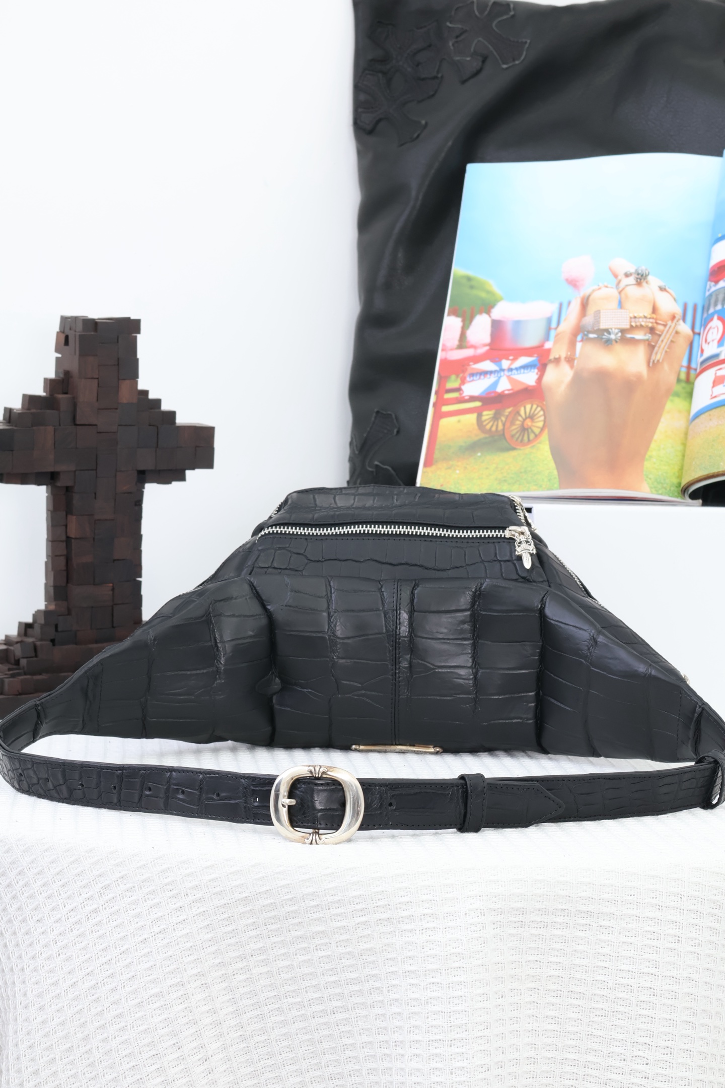 CH Black Classic Medium Waist Bag