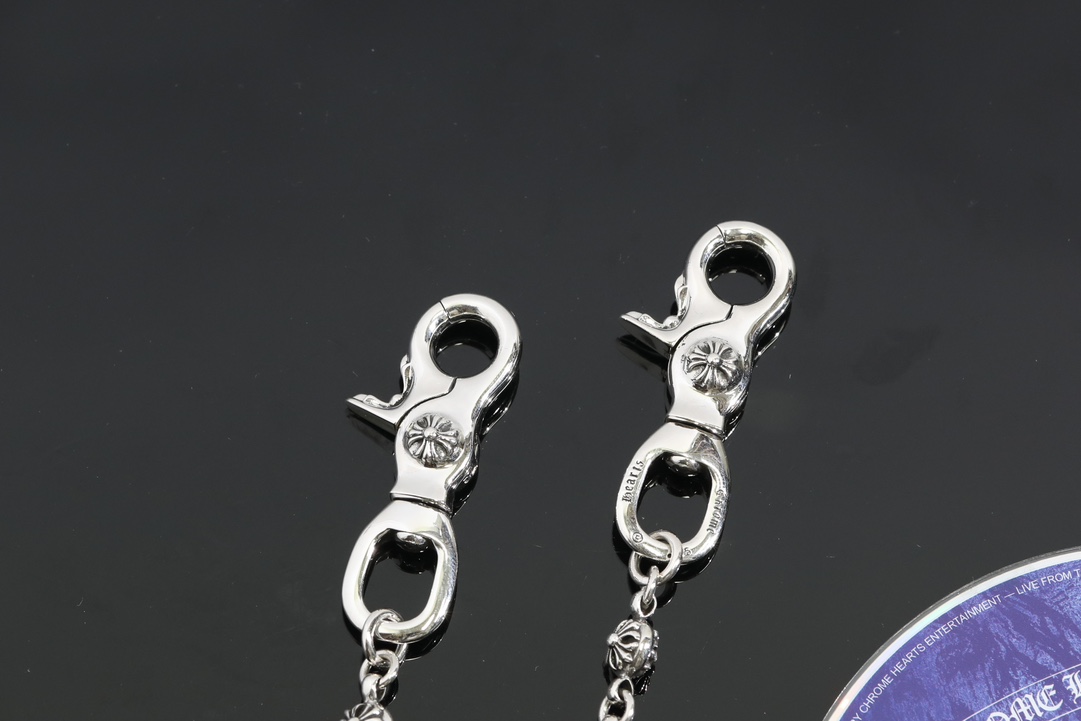 CH｜Cross-shaped beaded double hook clasp, 14 beads