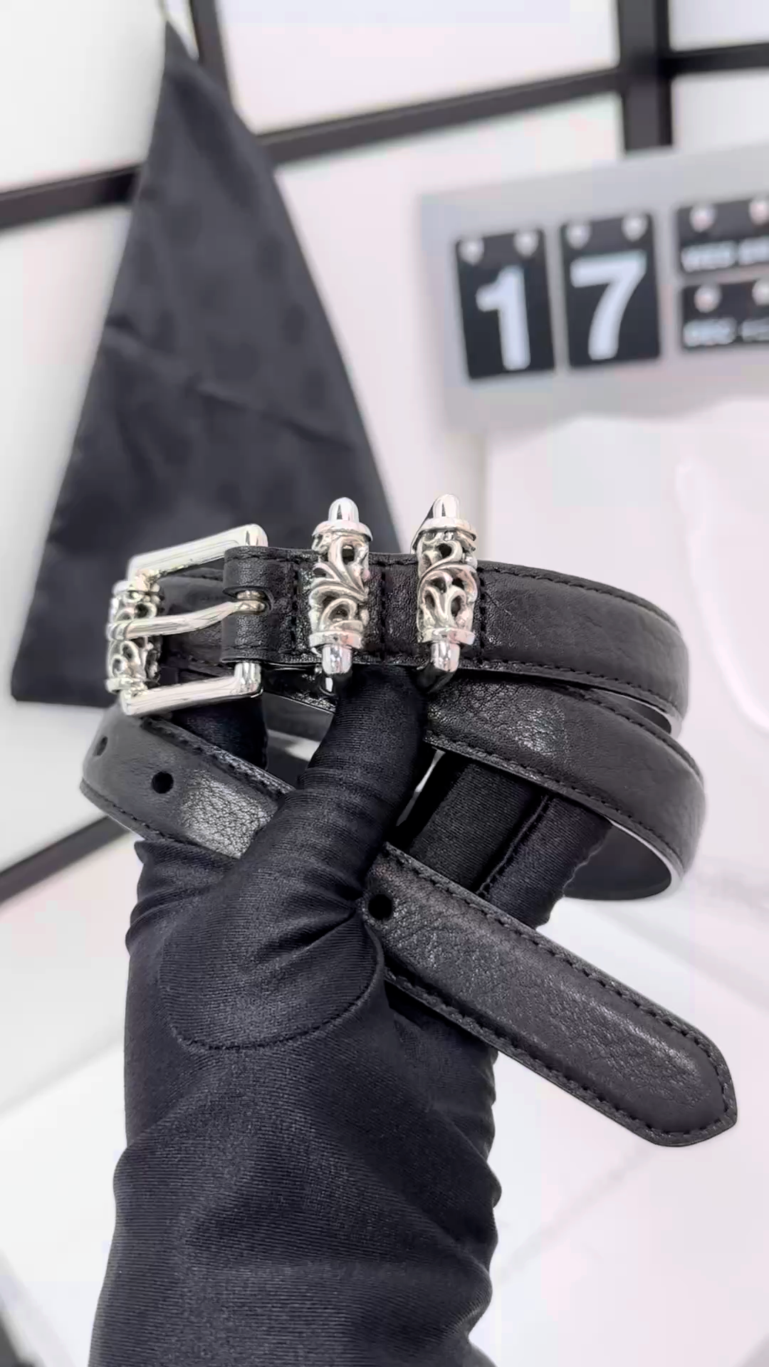 CH｜Mini Narrow Rattan Rolled Leather Belt