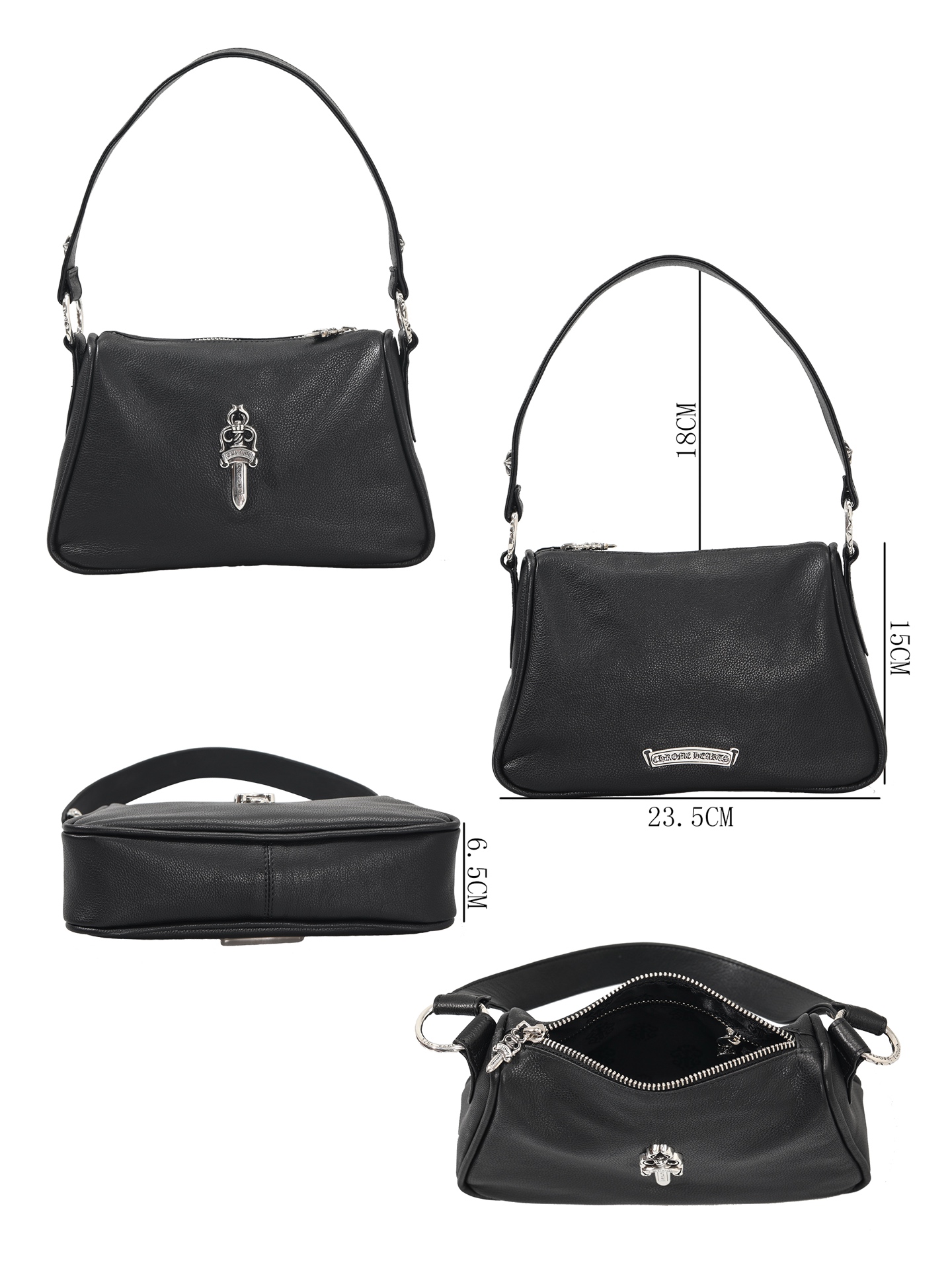 CH_ Small Black Chicken Nugget Shoulder Bag