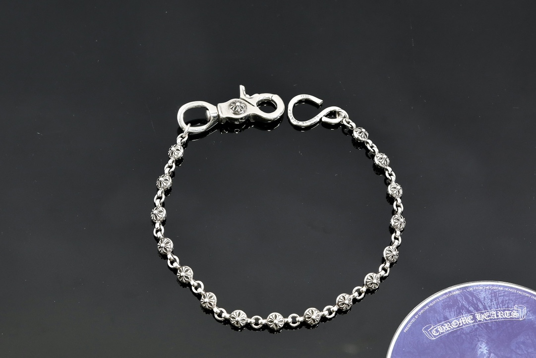 CH｜Cross-shaped beaded clasp + S-shaped clasp, 16 beads