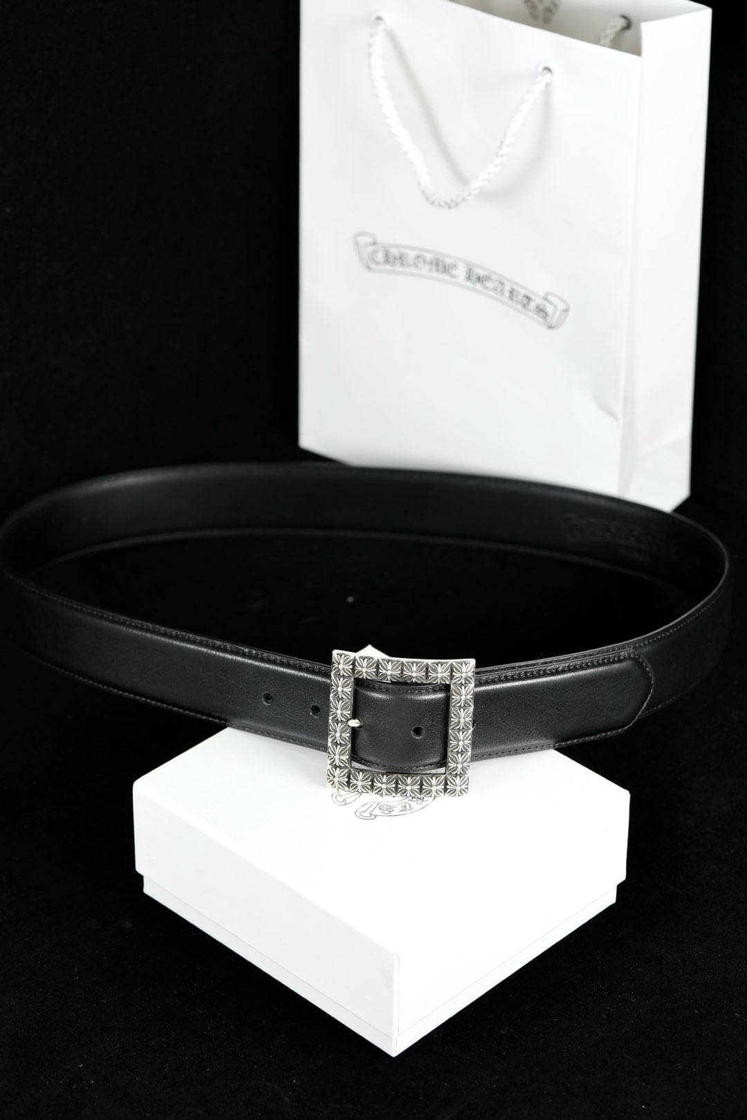 CH｜Square Buckle Leather Belt